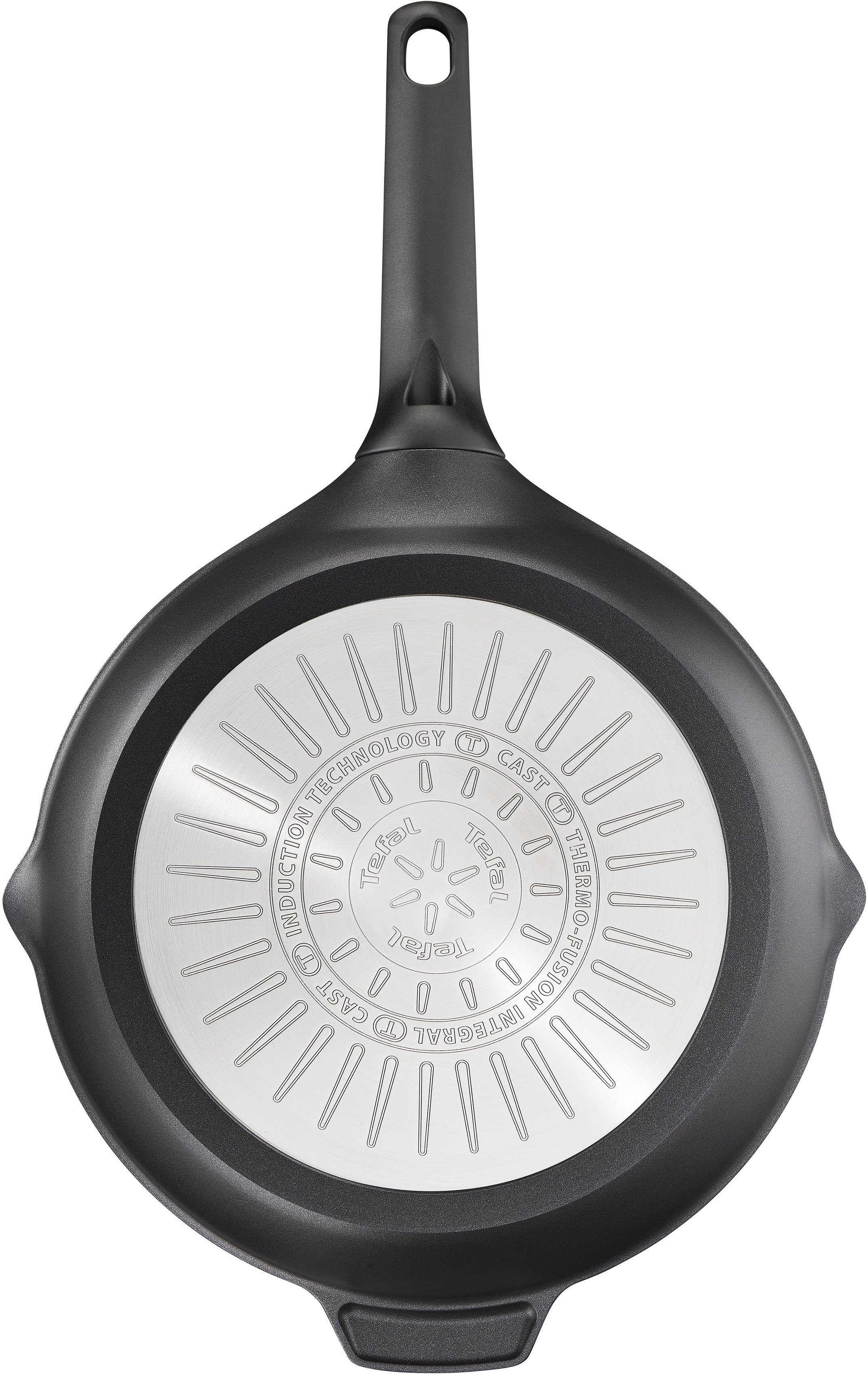 Tefal Bratpfanne Robusto Pfanne Induktion, Aluminium (1-tlg), Thermo-Signal bei idealer Brattemperatur, für alle Herdarten geeignet