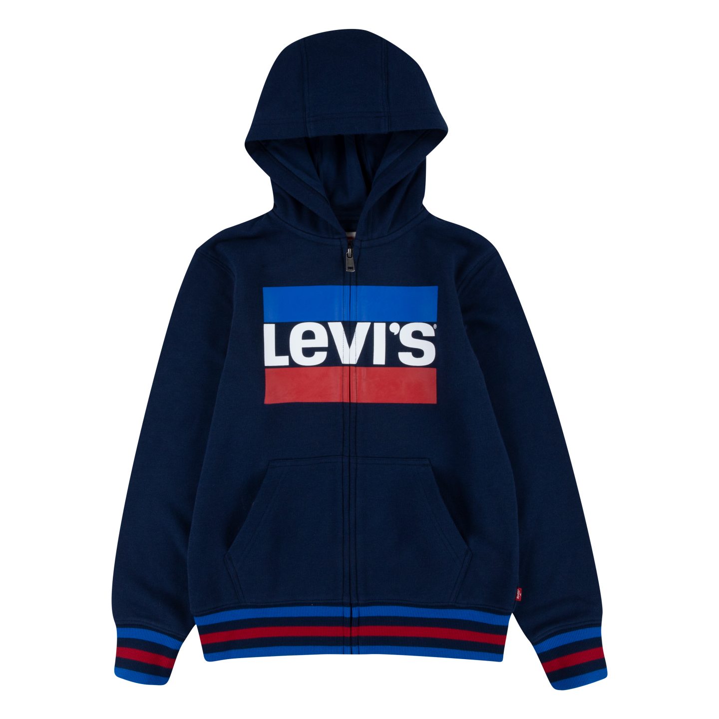 Levi's® Kids Kapuzensweatjacke mit gestreiften Bündchen, for BOYS