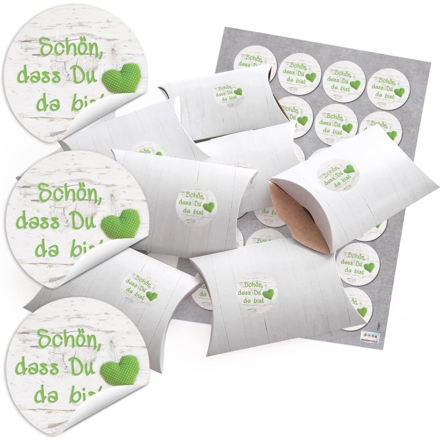 Logbuch-Verlag Geschenkbox 48 kleine SCHÖN DASS DU DA BIST Gastgeschenk give-away Verpackung