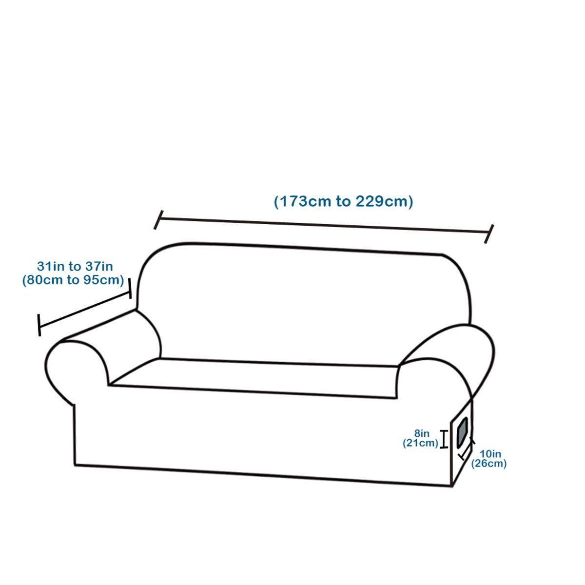 CTGtree Sofabezug hochelastischer, Sofabezug Wasserdichter Sofahusse Sitzer 3