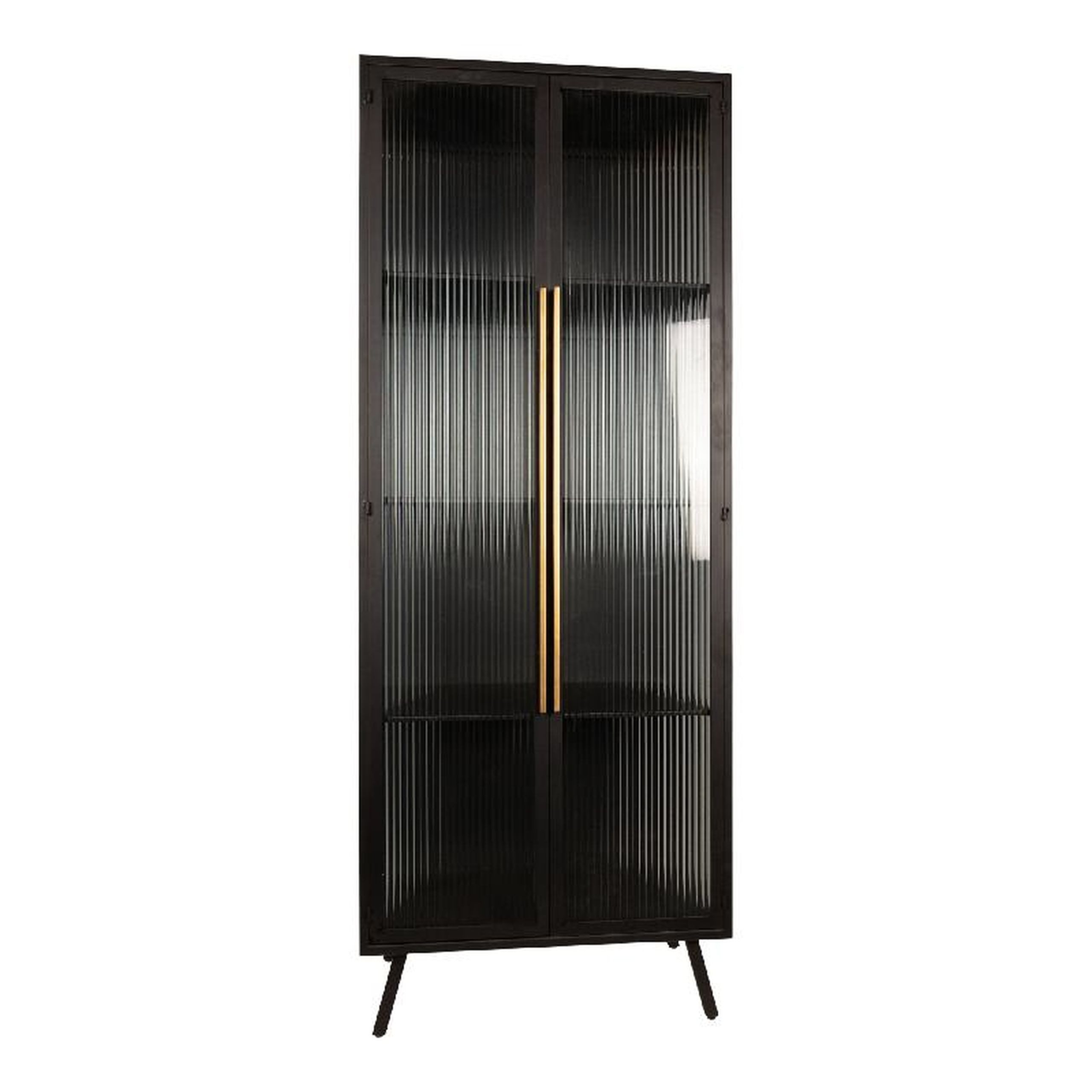 PTMD Vitrine Industrial Vitrine Caeleen Metall mit geriffeltem Glas