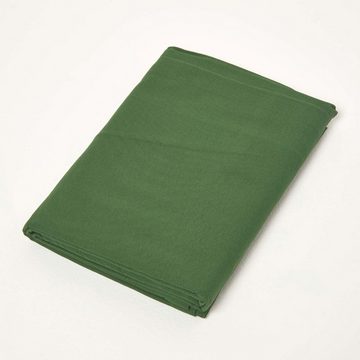 Homescapes Tischdecke Unifarbene Tischdecke aus Baumwolle, dunkelgrün, 137x137cm (1-tlg)