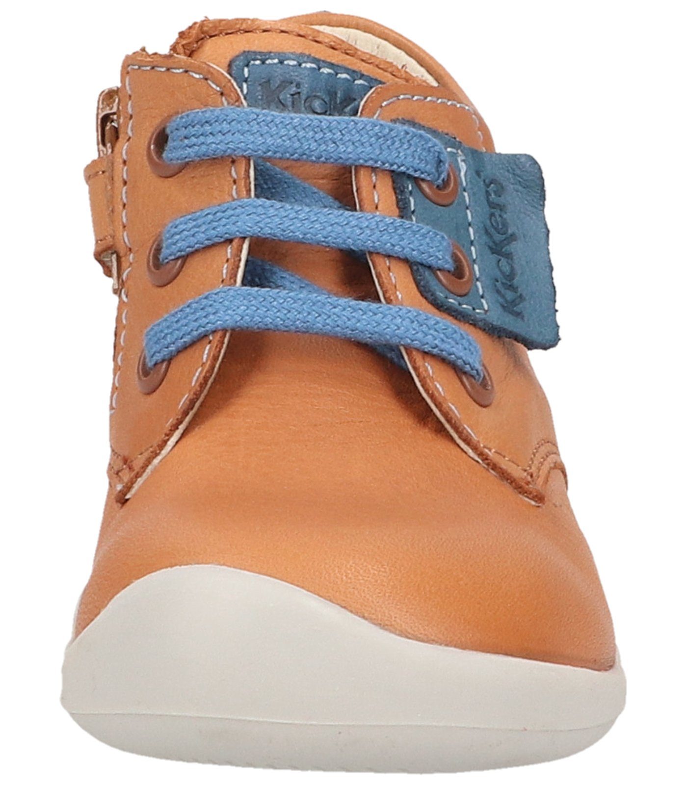 Kickers Halbschuhe Blau Nappaleder Lauflernschuh Braun