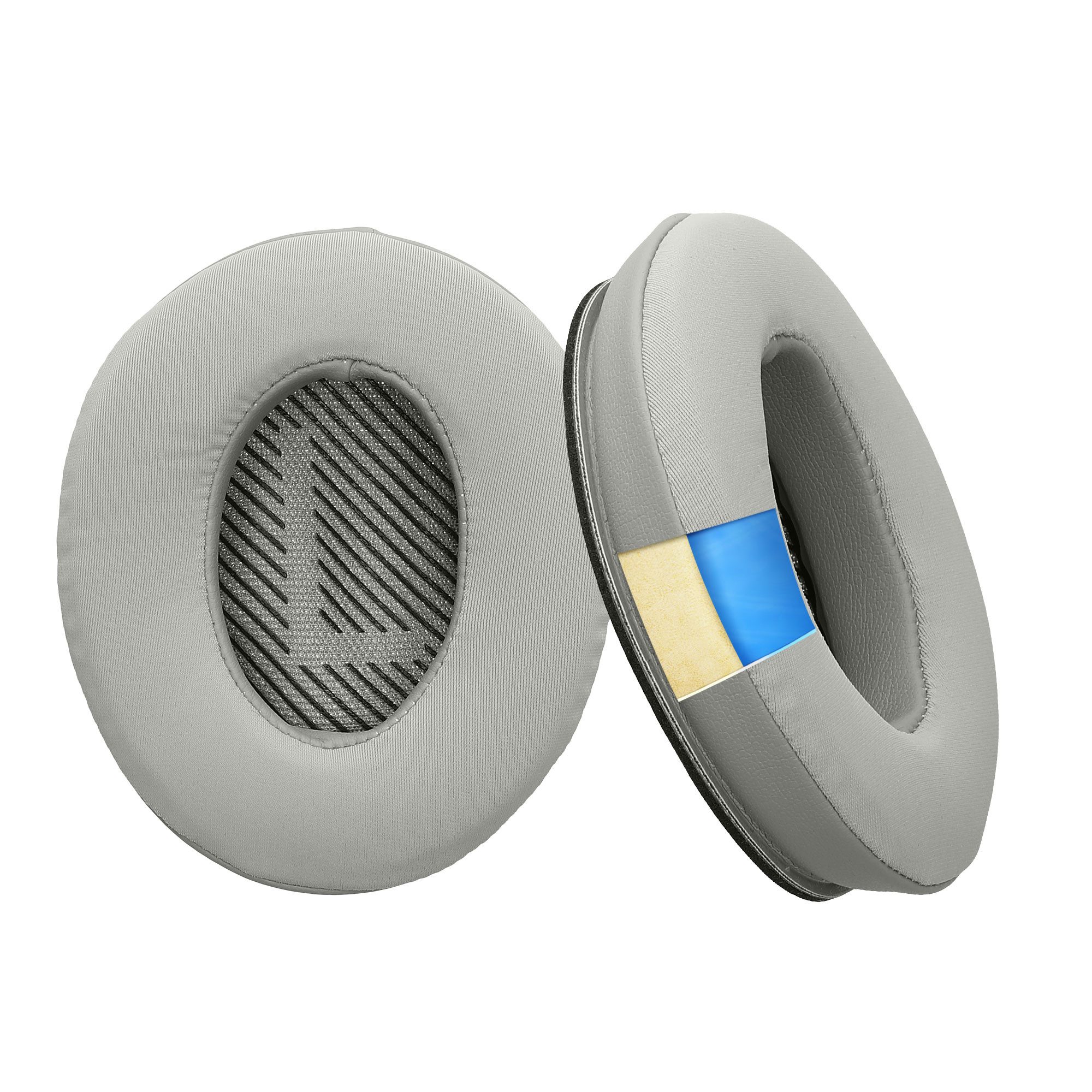 kwmobile Kopfhörer-Schutzhülle 2x Kunstleder Ohrpolster für Bose Quietcomfort 35 35II 25 15, Ersatz Ohrpolster Kopfhörer Ersatzpolster für Over Ear Headphones