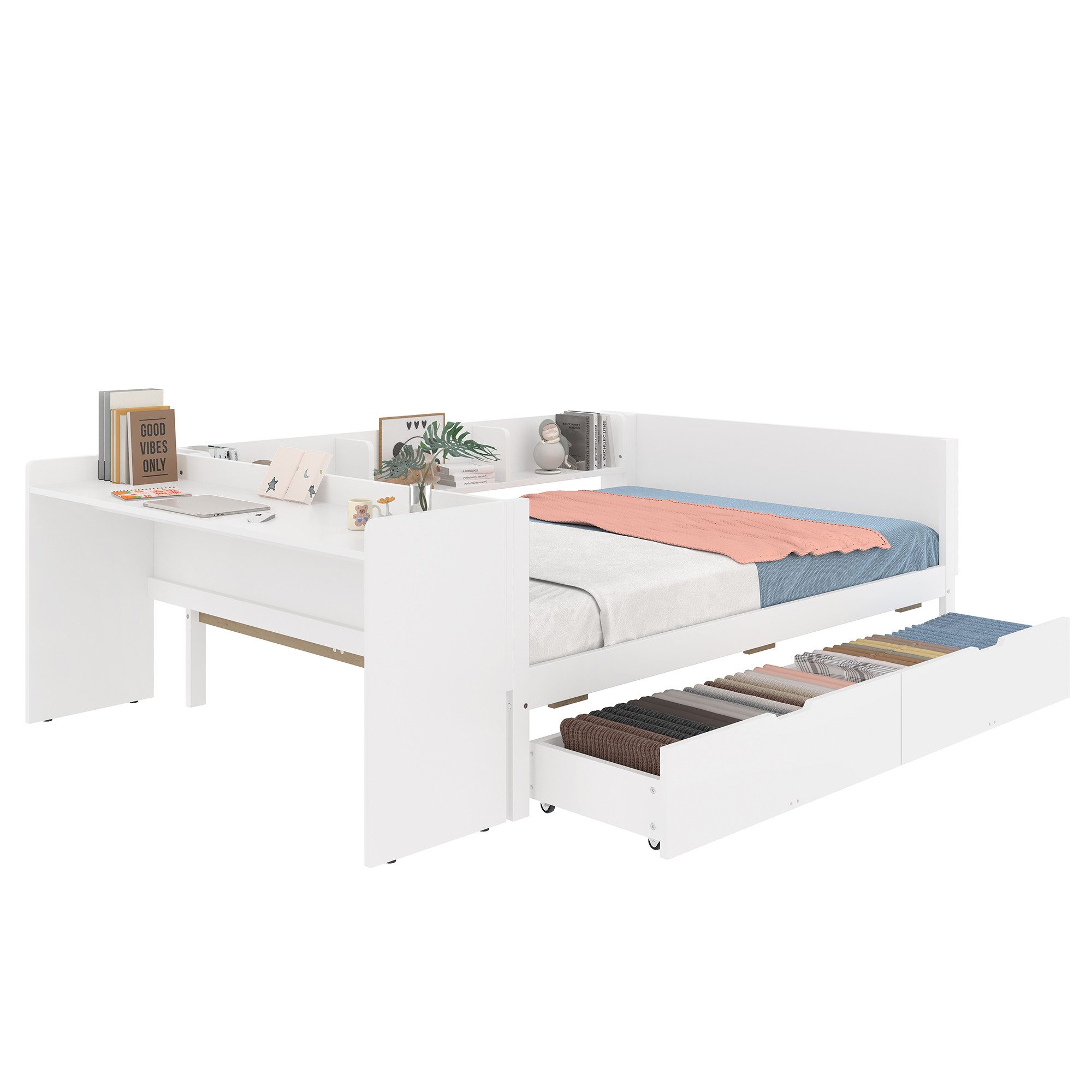 HAUSS SPOLE Holzbett 140x200cm Flachbett mit günstig online kaufen