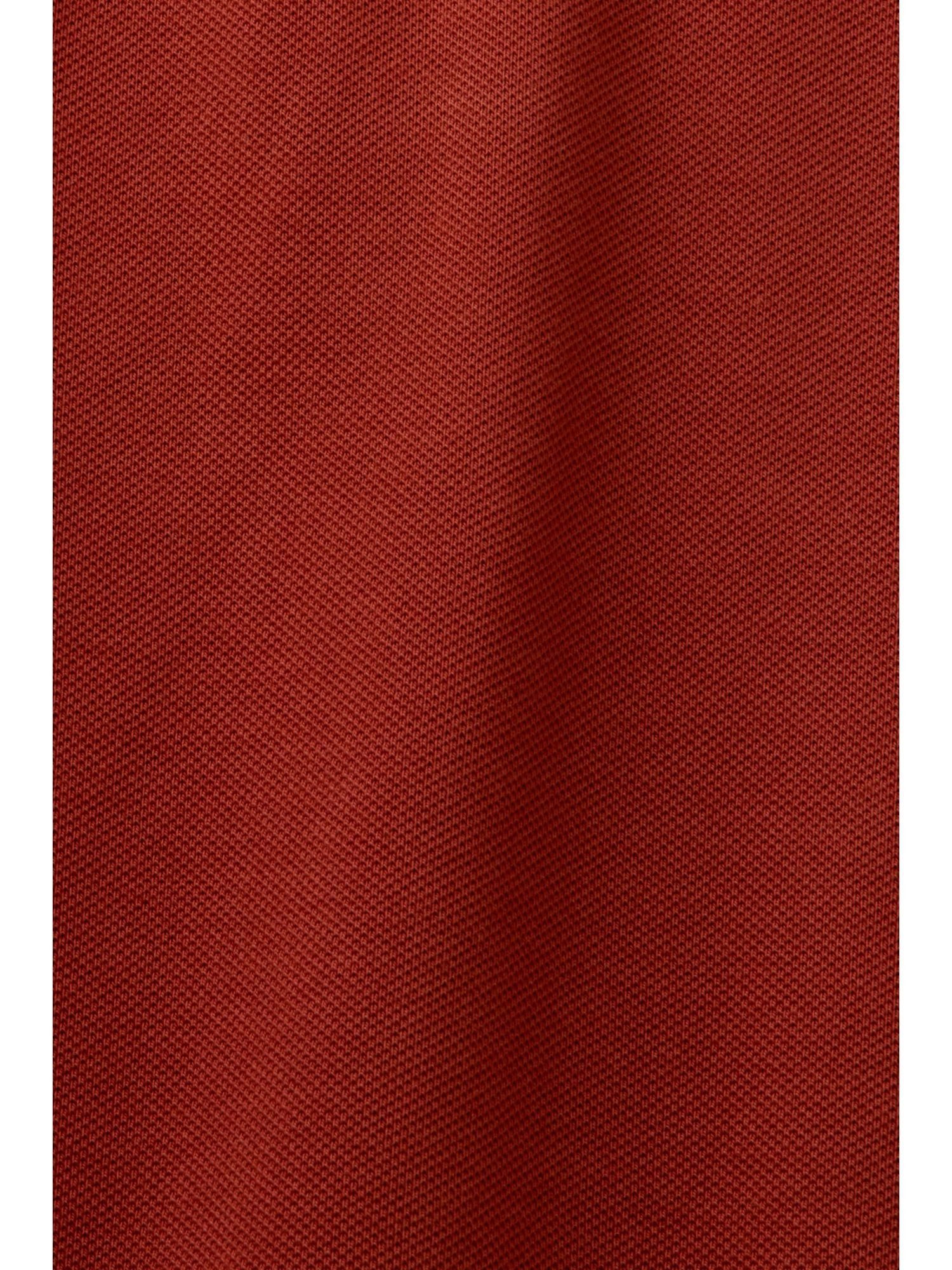 Esprit T-Shirt Charakteristisches Piqué-Poloshirt (1-tlg) BROWN RUST