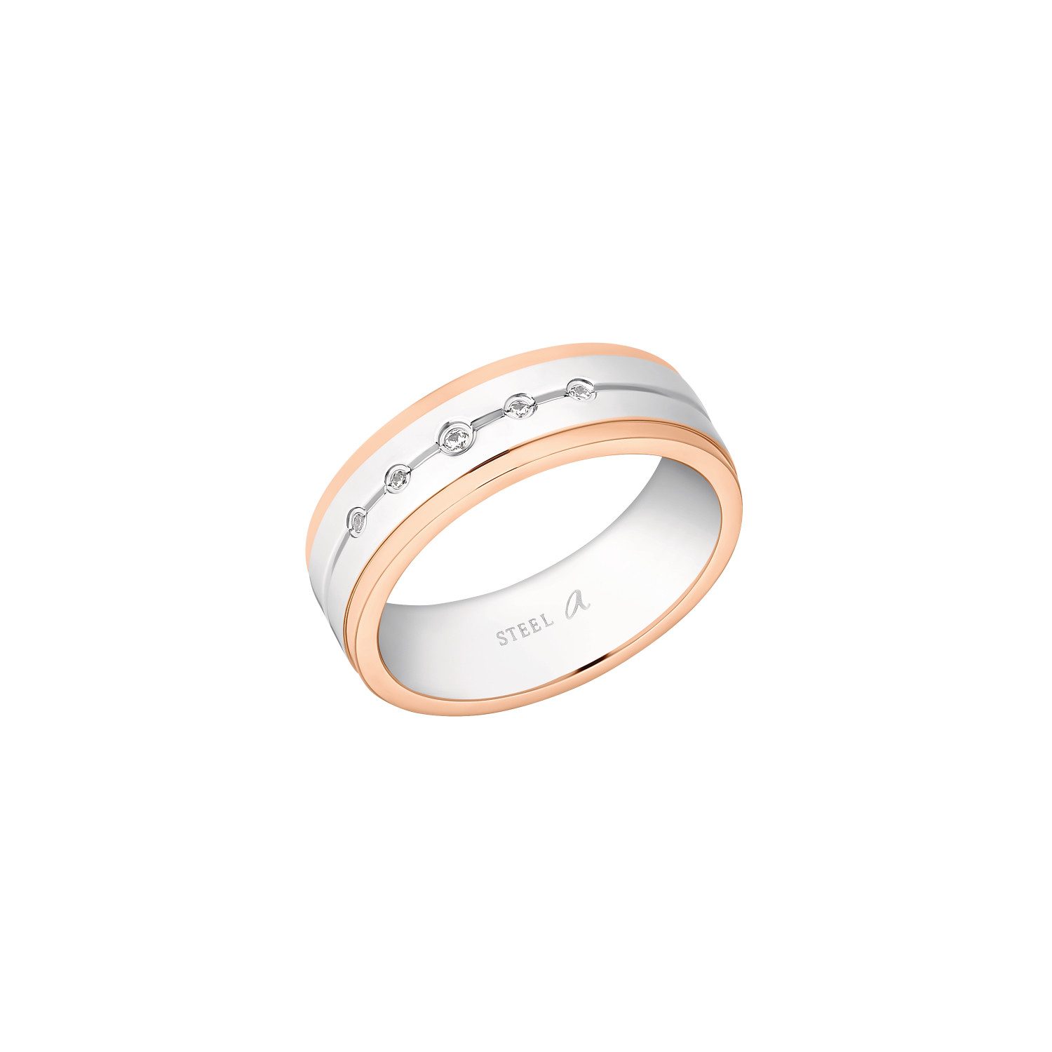 Amor Fingerring Amor Ring für Damen, Edelstahl, Zirkonia synth. (Ring, 1-tlg)