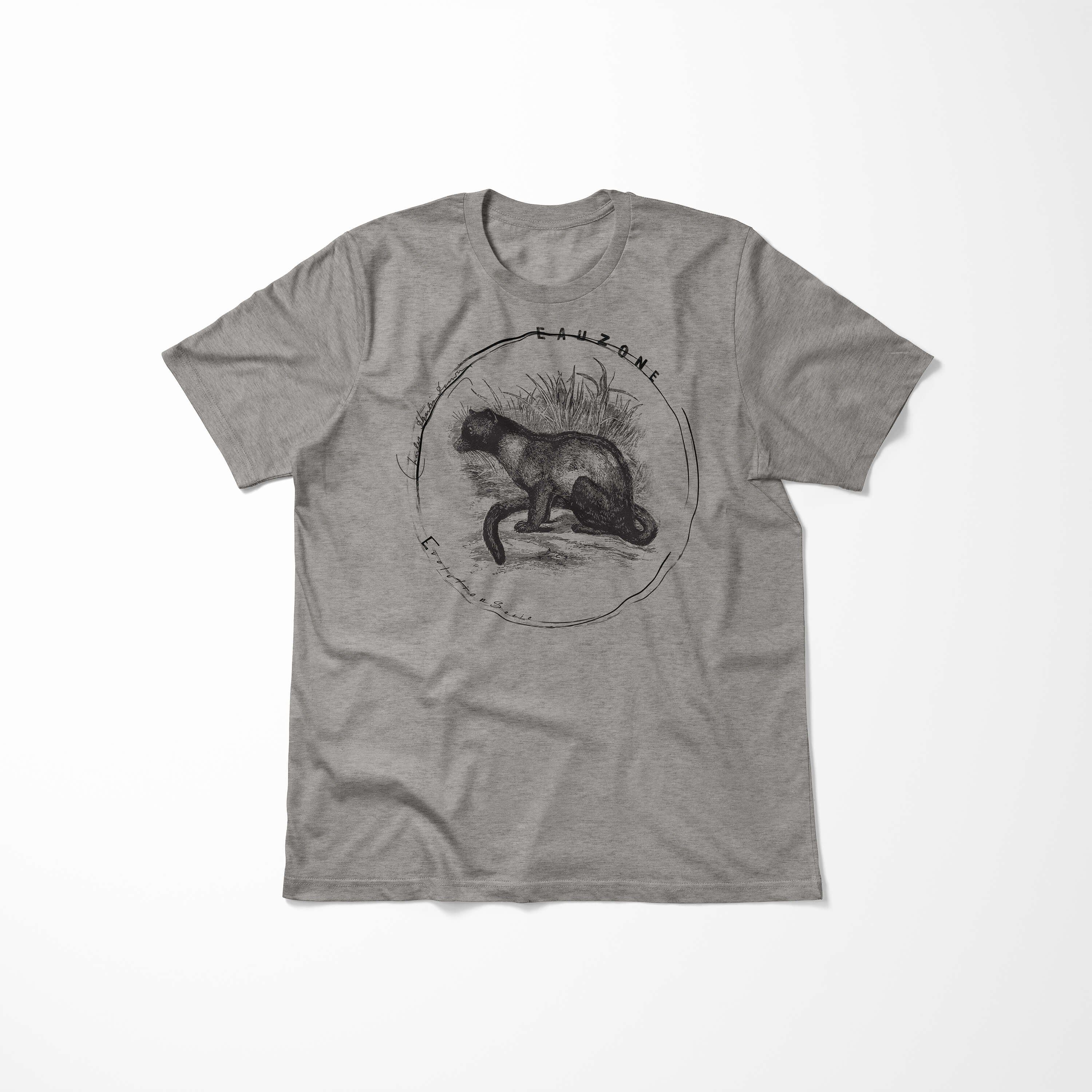 T-Shirt Ash Art T-Shirt Herren Arctogale Evolution Sinus