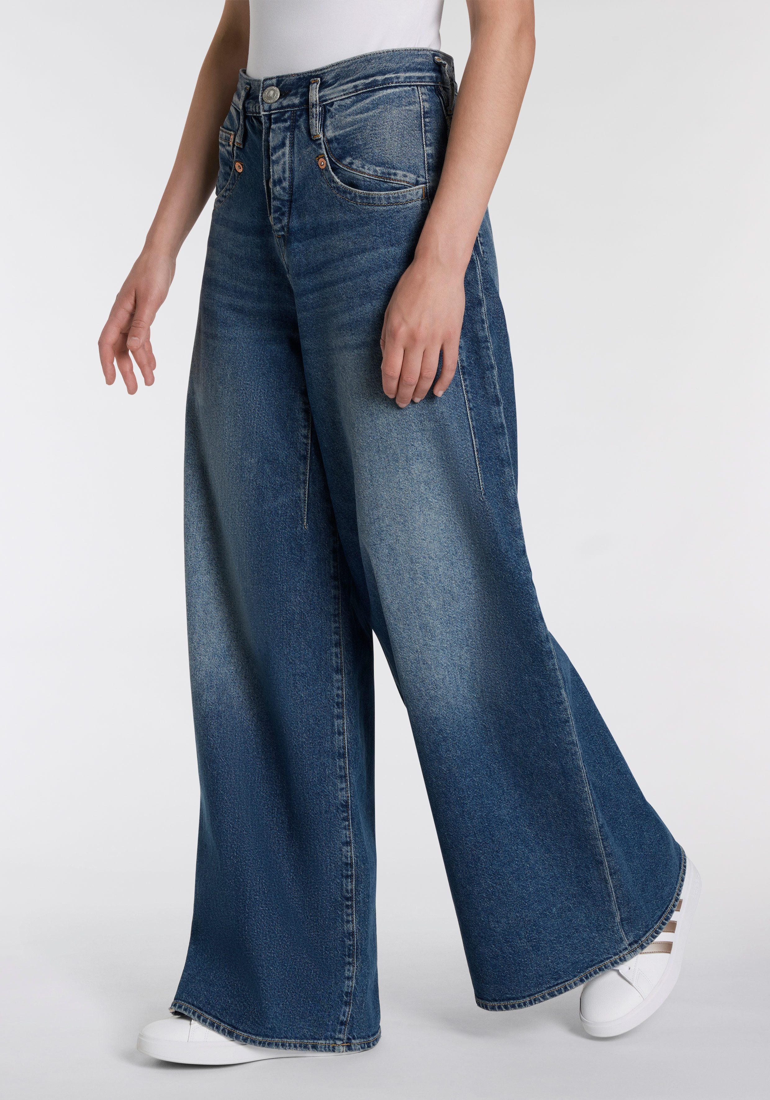 Herrlicher 5-Pocket-Jeans Shyra Palazzo Denim mit besonders weitem Bein günstig online kaufen