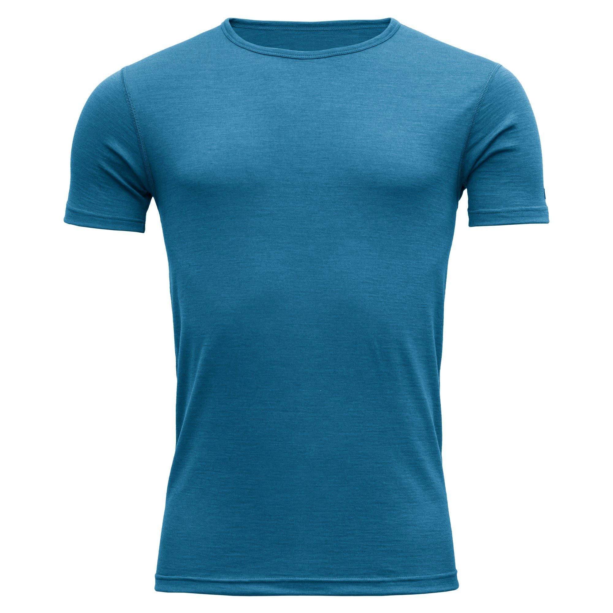 Devold Langarmbluse Devold M Breeze Merino 150 T-shirt Herren Blue Melange