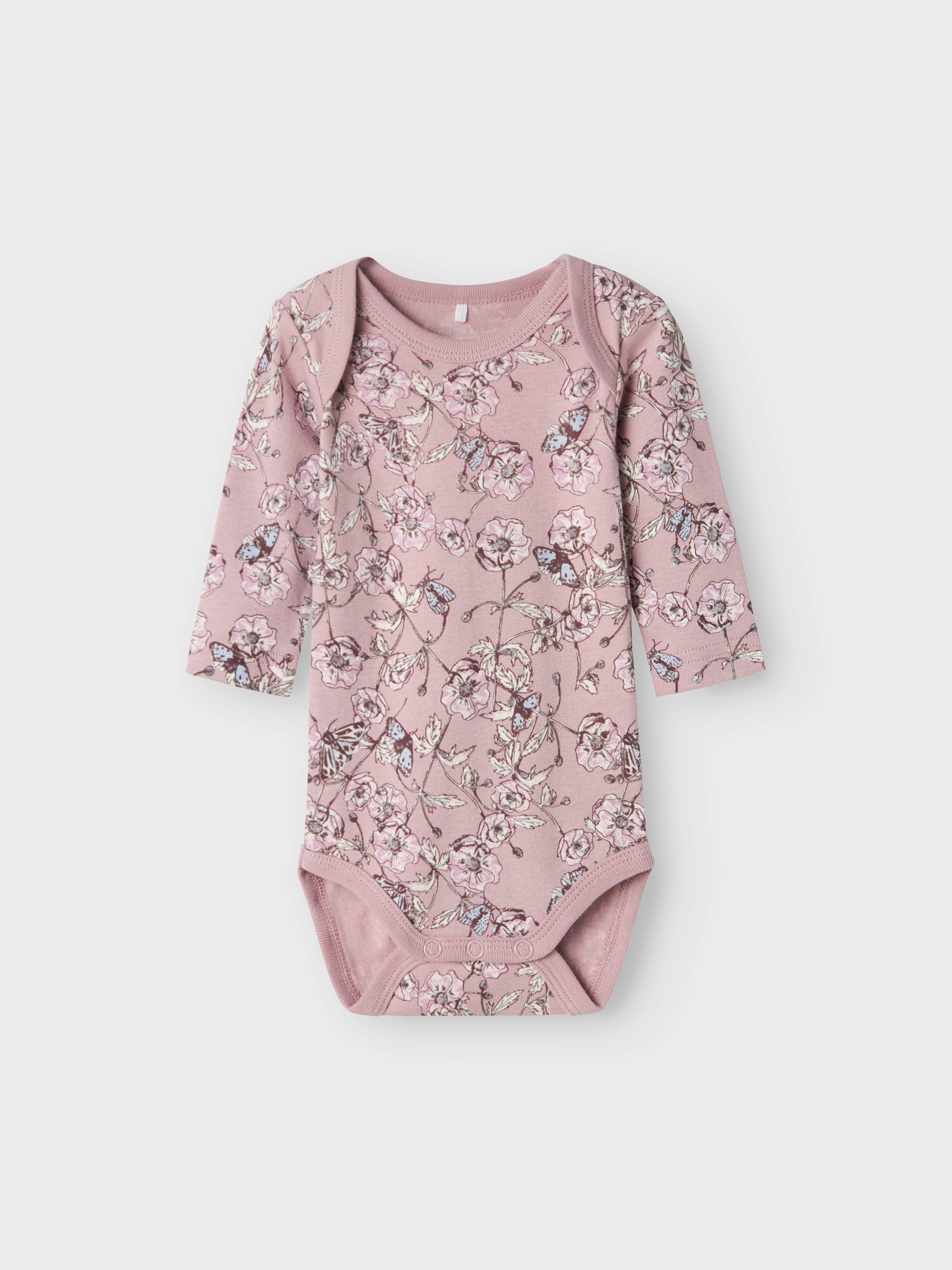 Name It Langarmbody NBFBODY 3P LS GRAPE FLOWER NOOS (Packung, 3-tlg)