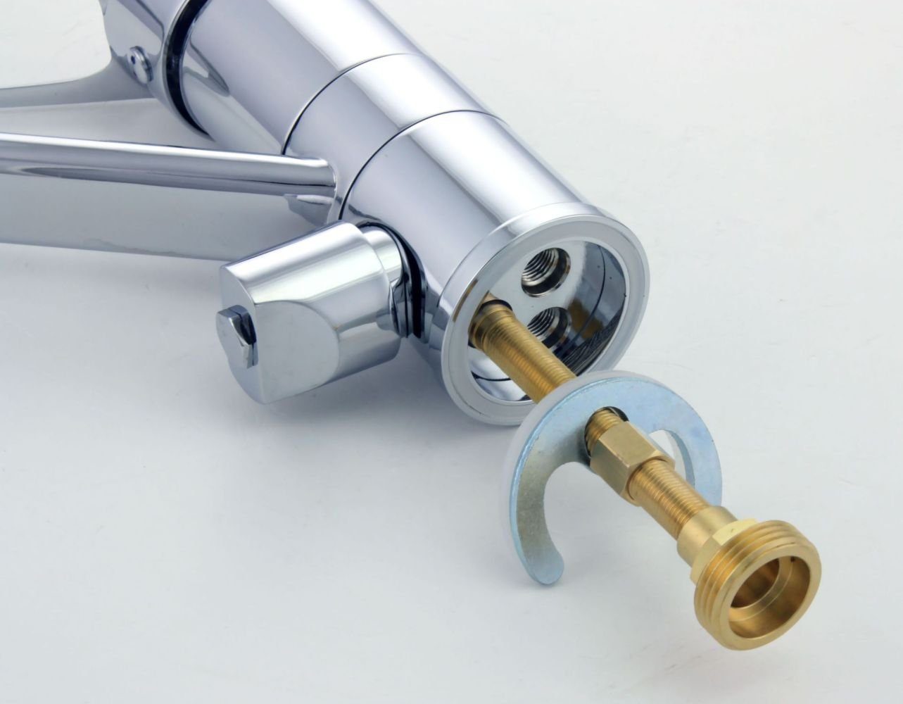 Eyckhaus kitchen & cooking Spültischarmatur CANYON Mischbatterie Küche mit Absperrventil für Spülmaschine, Chrom 70210