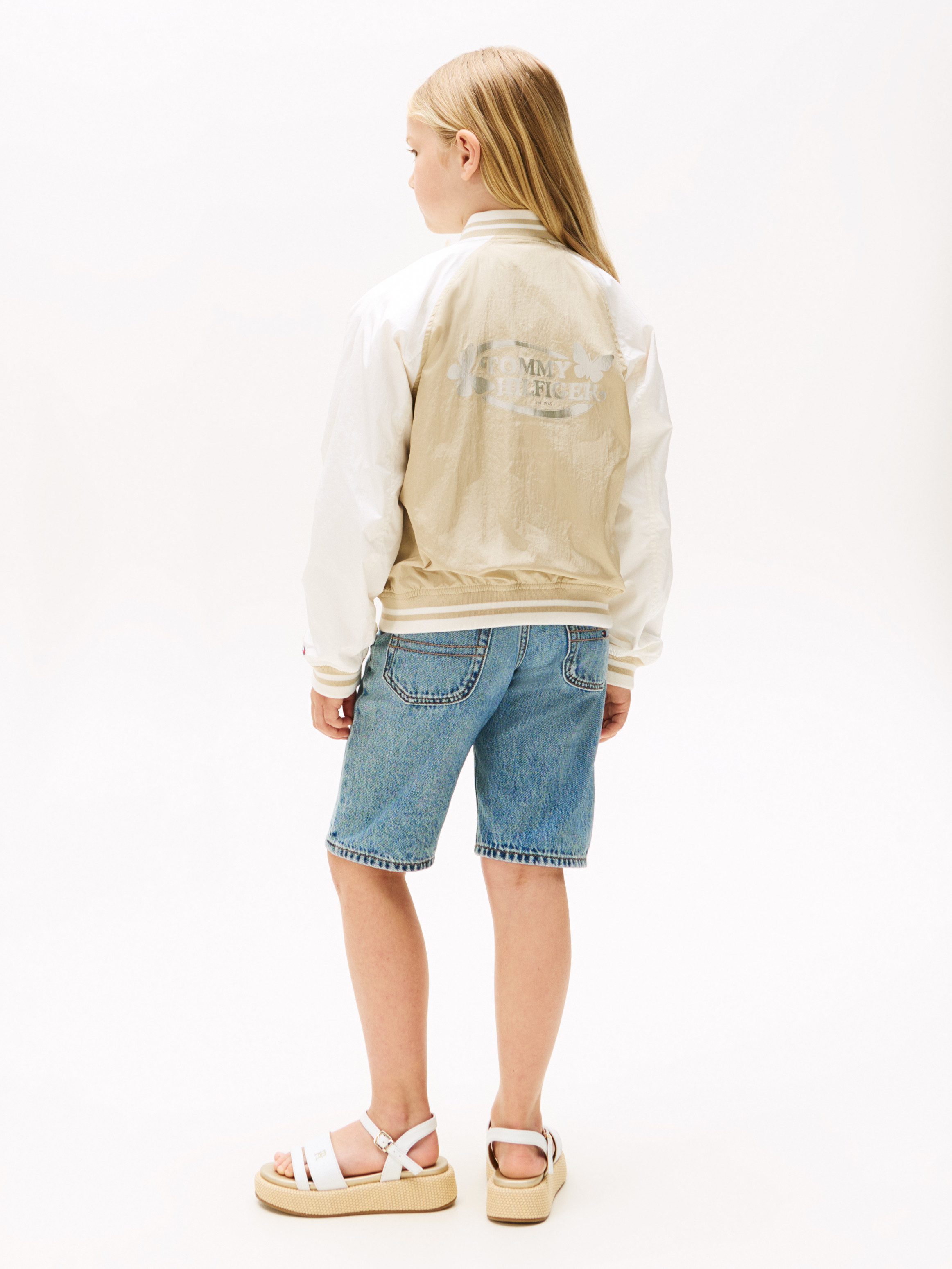 Tommy Hilfiger Blouson BUTTERFLY GRAPHIC BOMBER JACKET für Kinder bis 16 Jahre, mit glänzendem Butterfly-Print