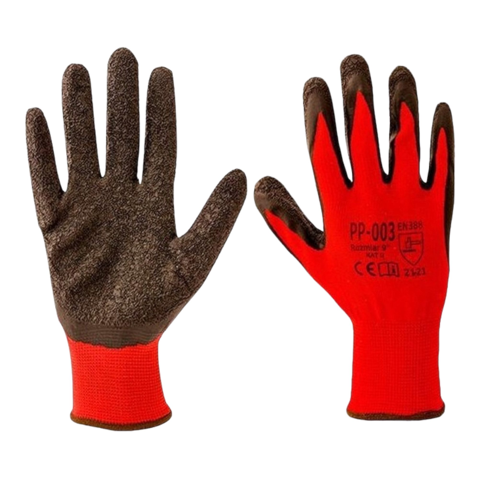 Arbeitshandschuhe Arbeitshandschuhe - Strickhandschuh, Latex rot K026 Größe 10