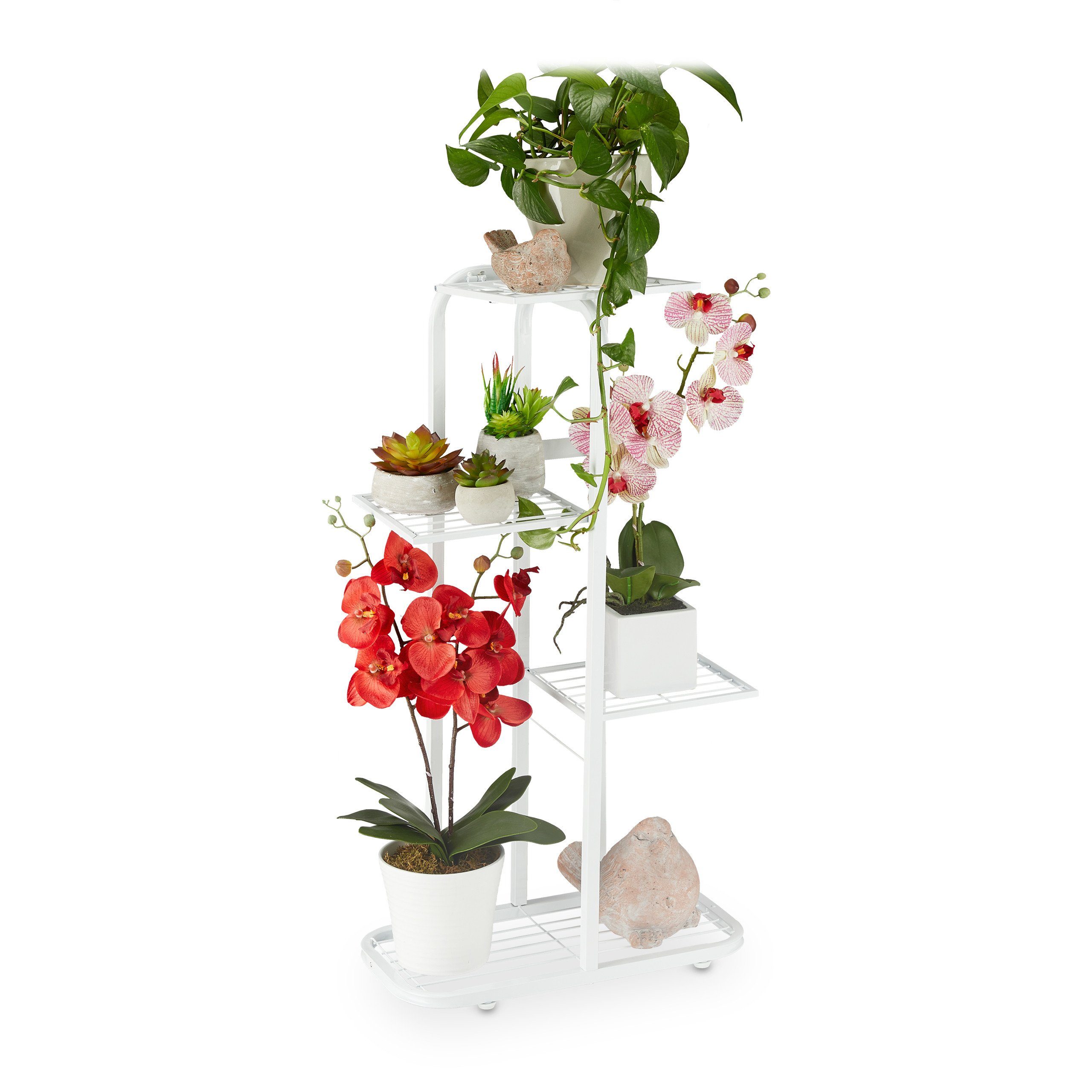 Blumenständer Metall Blumentreppe 4 Etagen