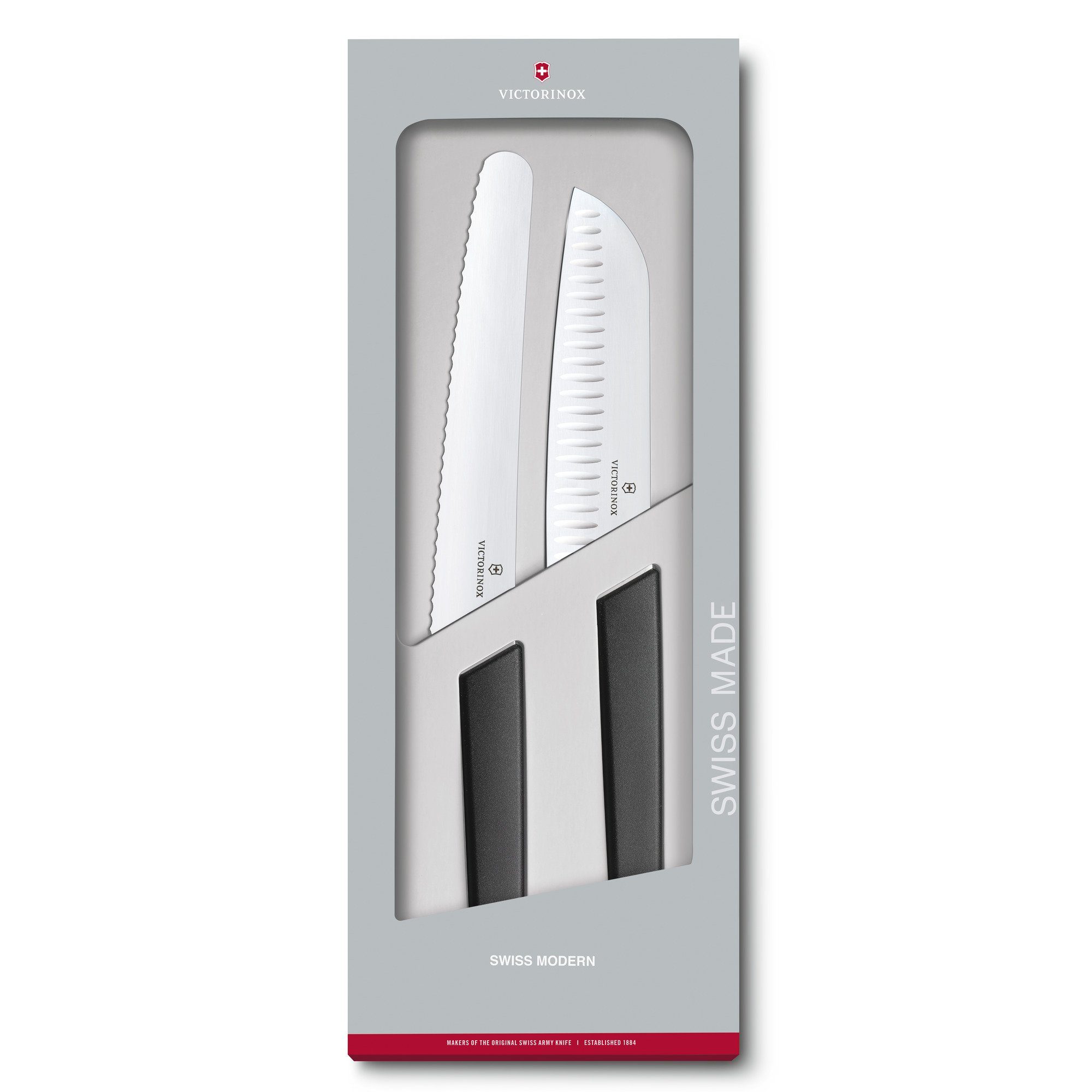 Victorinox Messer-Set Swiss Modern Küchengarnitur, 2-teilig schwarz