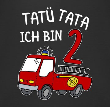 Shirtracer Sweatshirt Tatü Tata Ich bin zwei Feuerwehrauto 2. Geburtstag