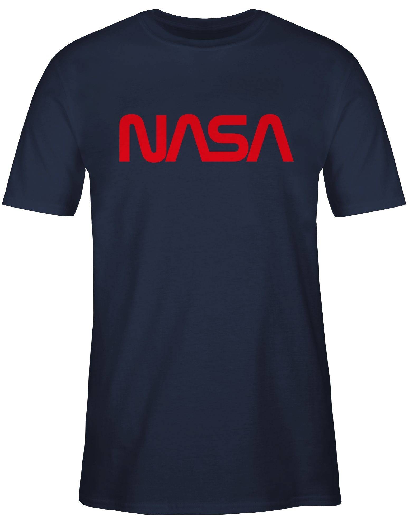 Geschenke Navy - 03 Weltraum Mondlandung Raumfahrt T-Shirt Nerd Nasa Blau Shirtracer Astronaut