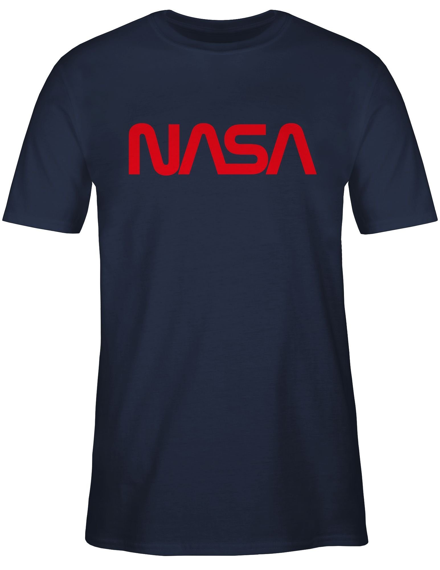 Astronaut Navy Blau Nerd 03 Shirtracer Mondlandung Weltraum T-Shirt Nasa Raumfahrt - Geschenke