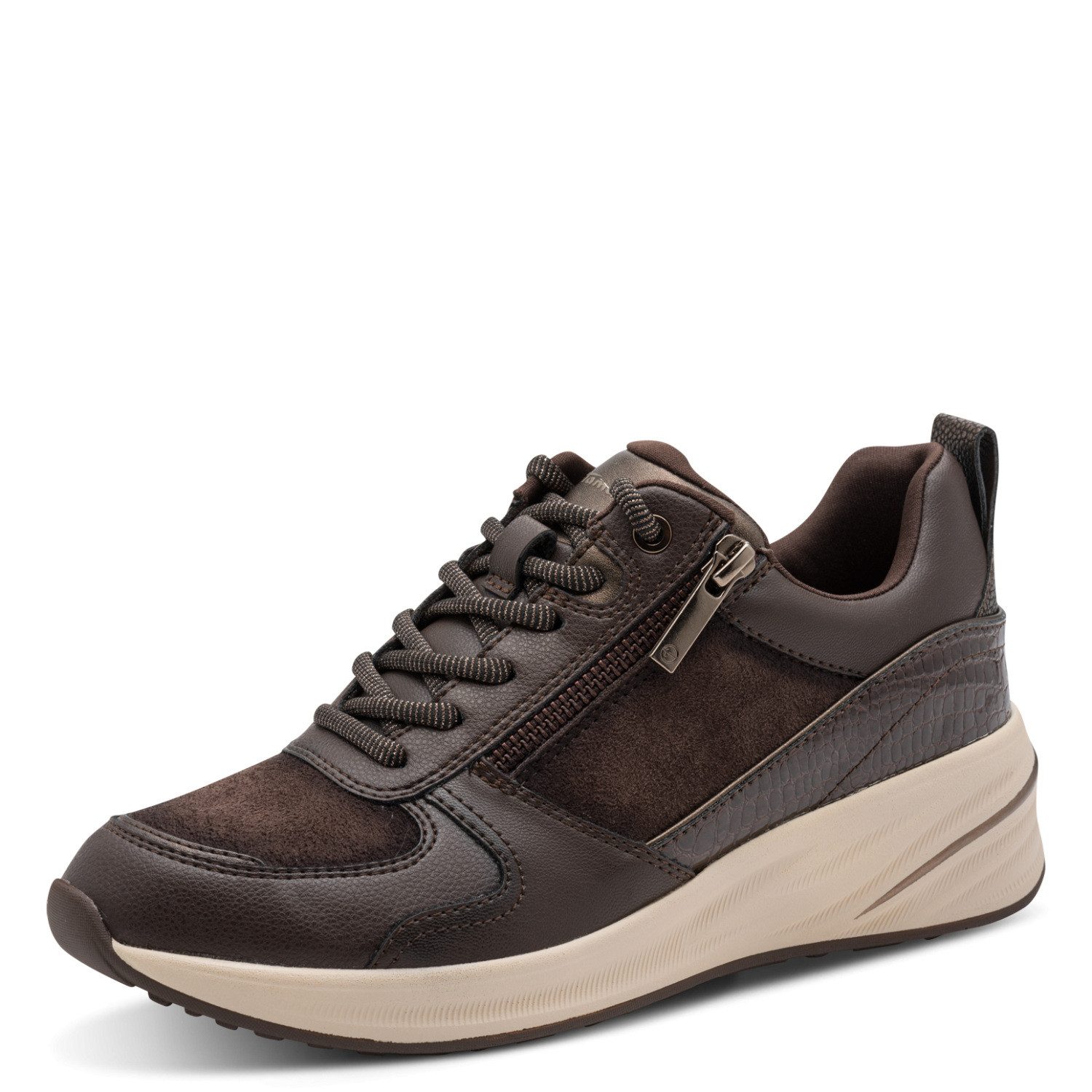 Tamaris Keilsneaker Freizeitschuh, Schnürer in veganer Verarbeitung, schmale Form