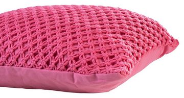 Dekokissen Kissen RUSSO, 50 x 40 cm, Pink, Baumwolle, mit Reißverschluss und Füllung