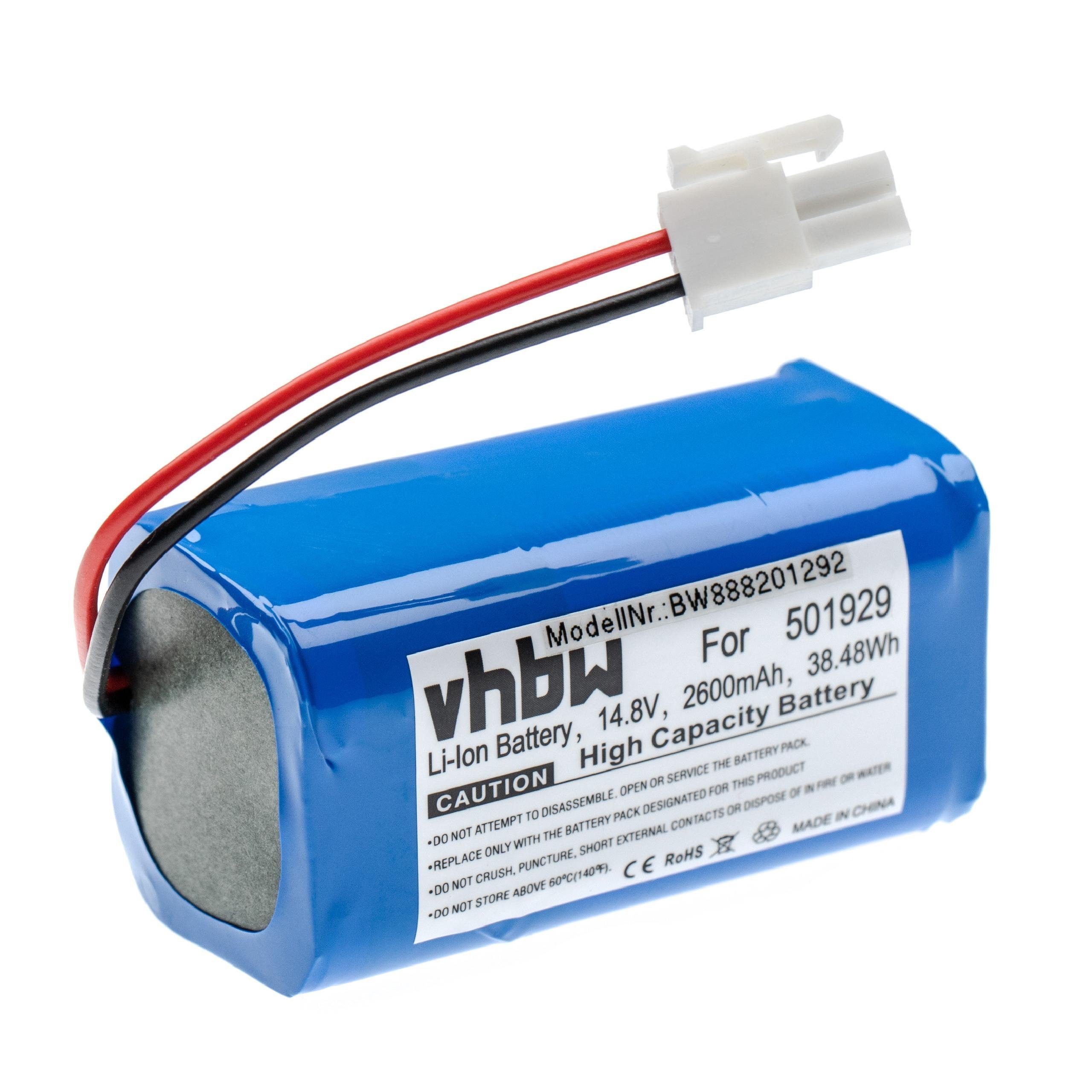 vhbw kompatibel mit Dibea V780 Staubsauger-Akku Li-Ion 2600 mAh (14,8 V)