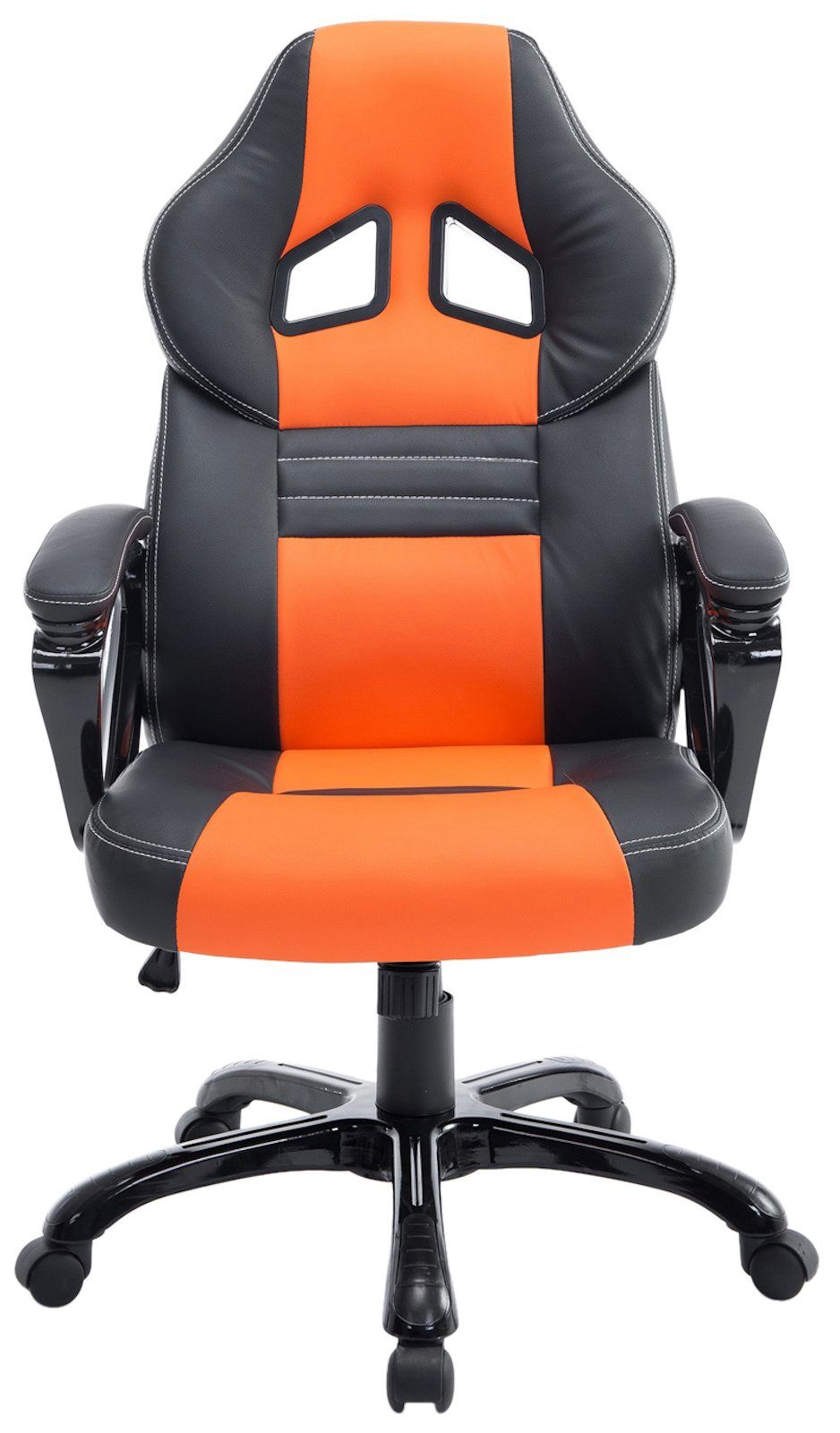schwarz/orange Gaming Chair drehbar Höhenverstellung Pedro, mit CLP