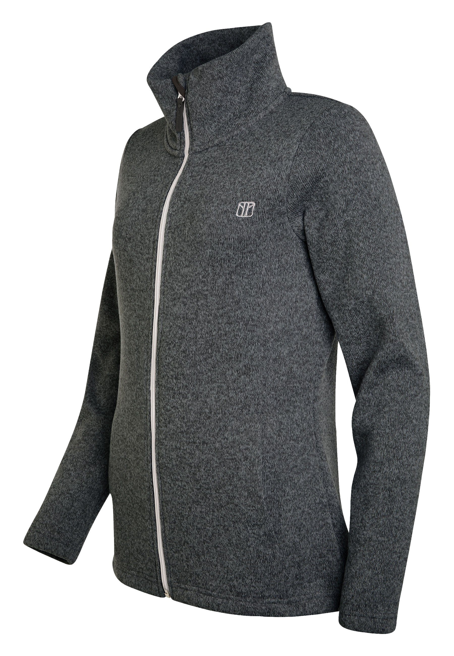 Elkline Fleecejacke Wonderland melierter, glatter Strickfleece