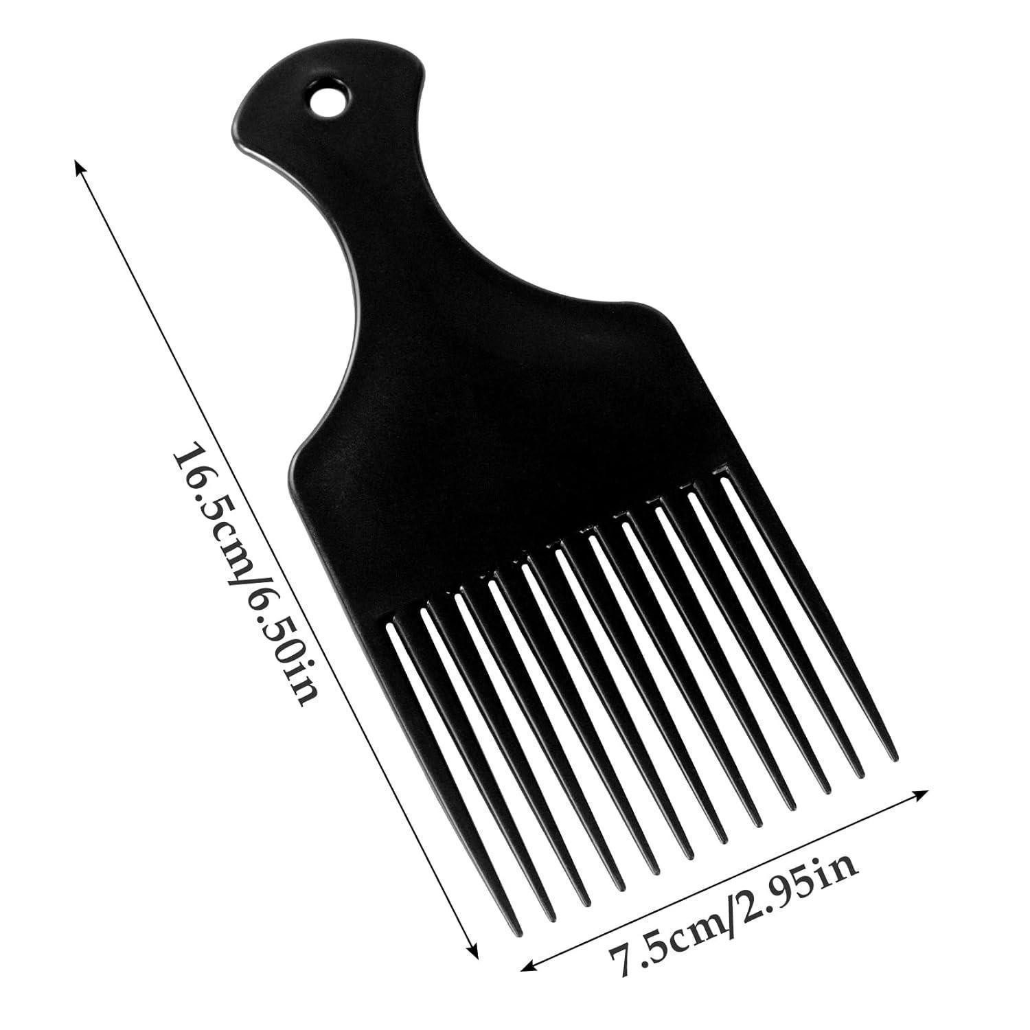 LuxusKollektion Lockenkamm Lockenkamm Afro Haar Kamm Set 2 Stück Schwarz Breite Zahn Friseur