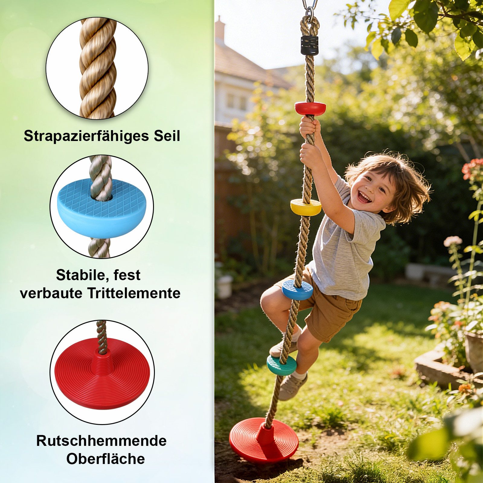 ALPIDEX Slackline Ninja Line Set für Kinder