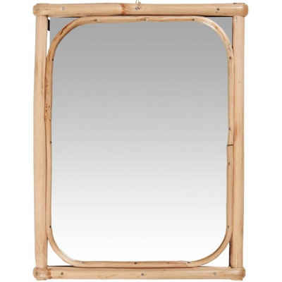 Ib Laursen Spiegel Ib Laursen Wandspiegel mit Bambuskante (26,5x20,5cm)