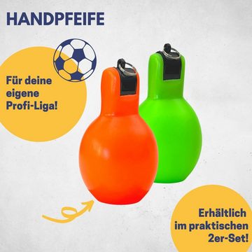 Best Sporting Handpfeife Handpfeife Set I hochwertige Schiedsrichterpfeife I orange + grün