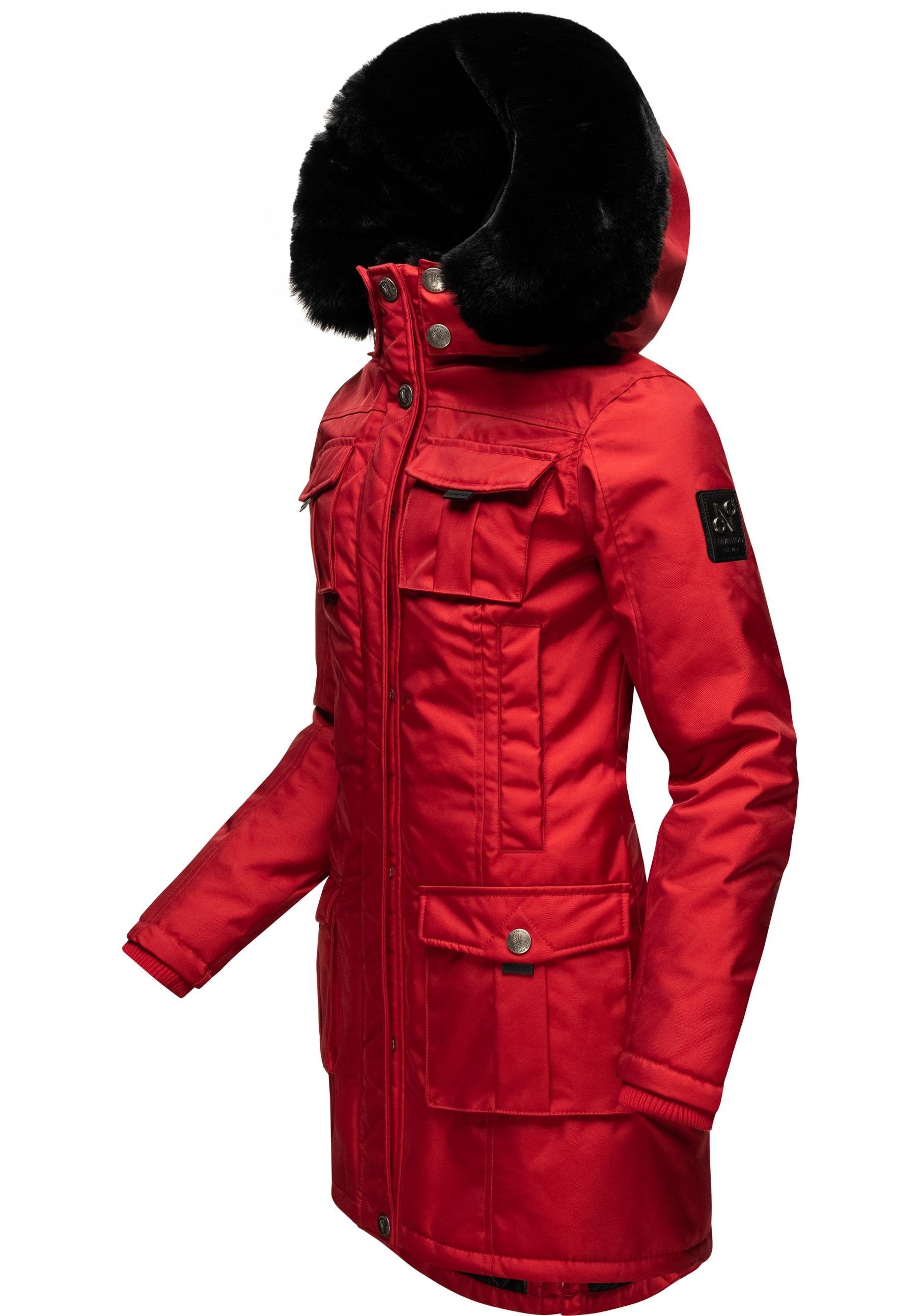 Navahoo Wintermantel Tiniis Parka mit abnehmbarer Kapuze und extra Einkaufstasche