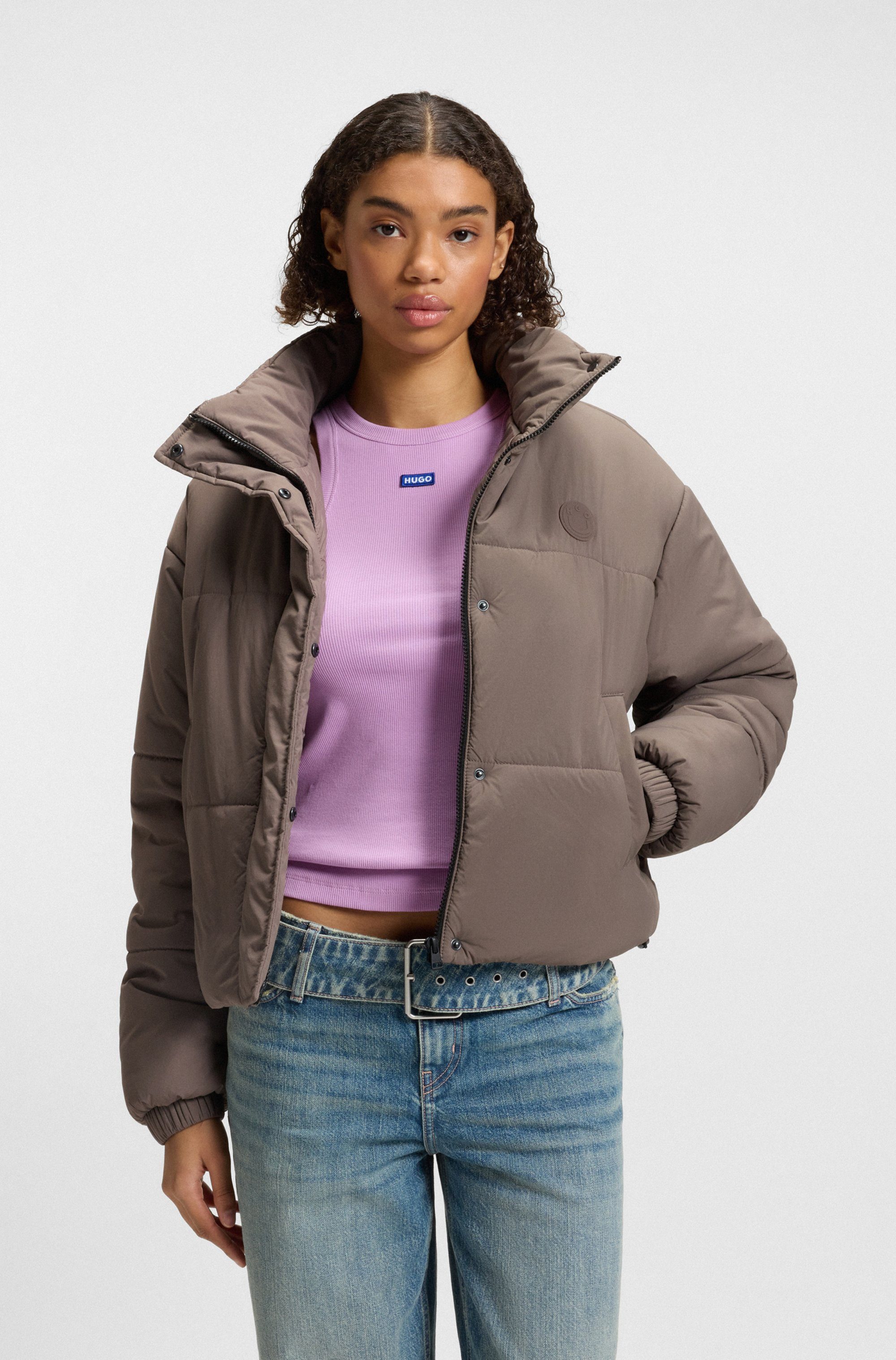 HUGO Blue Steppjacke Faren Relaxed Fit, mit verstellbarem Saum günstig online kaufen