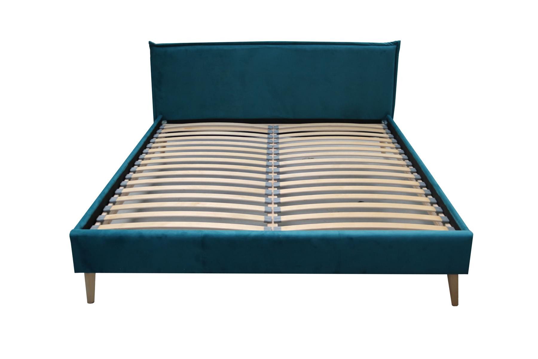 JVmoebel Bett Hotel Doppelbett Modernes Gestell Schlafraum in Grün-Blau, Made in Europa