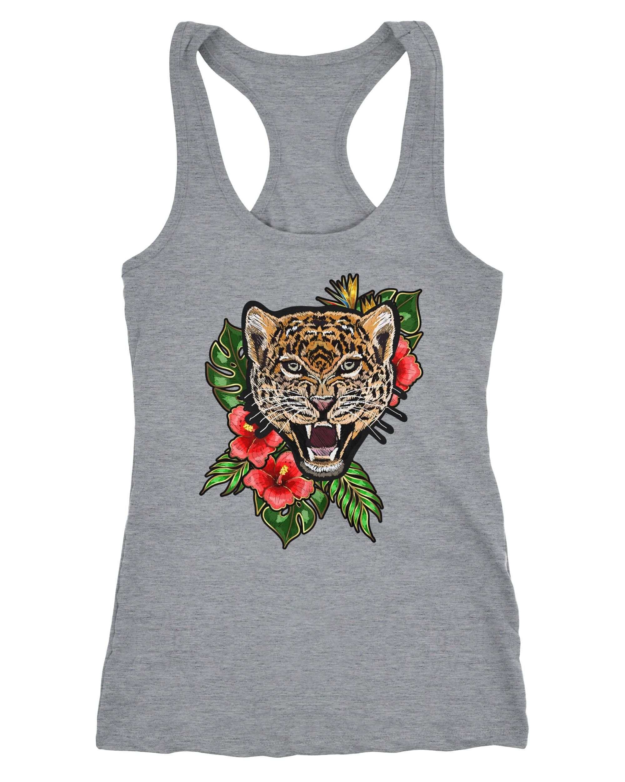 Neverless Tanktop Damen Tank-Top Tiger Patch günstig online kaufen