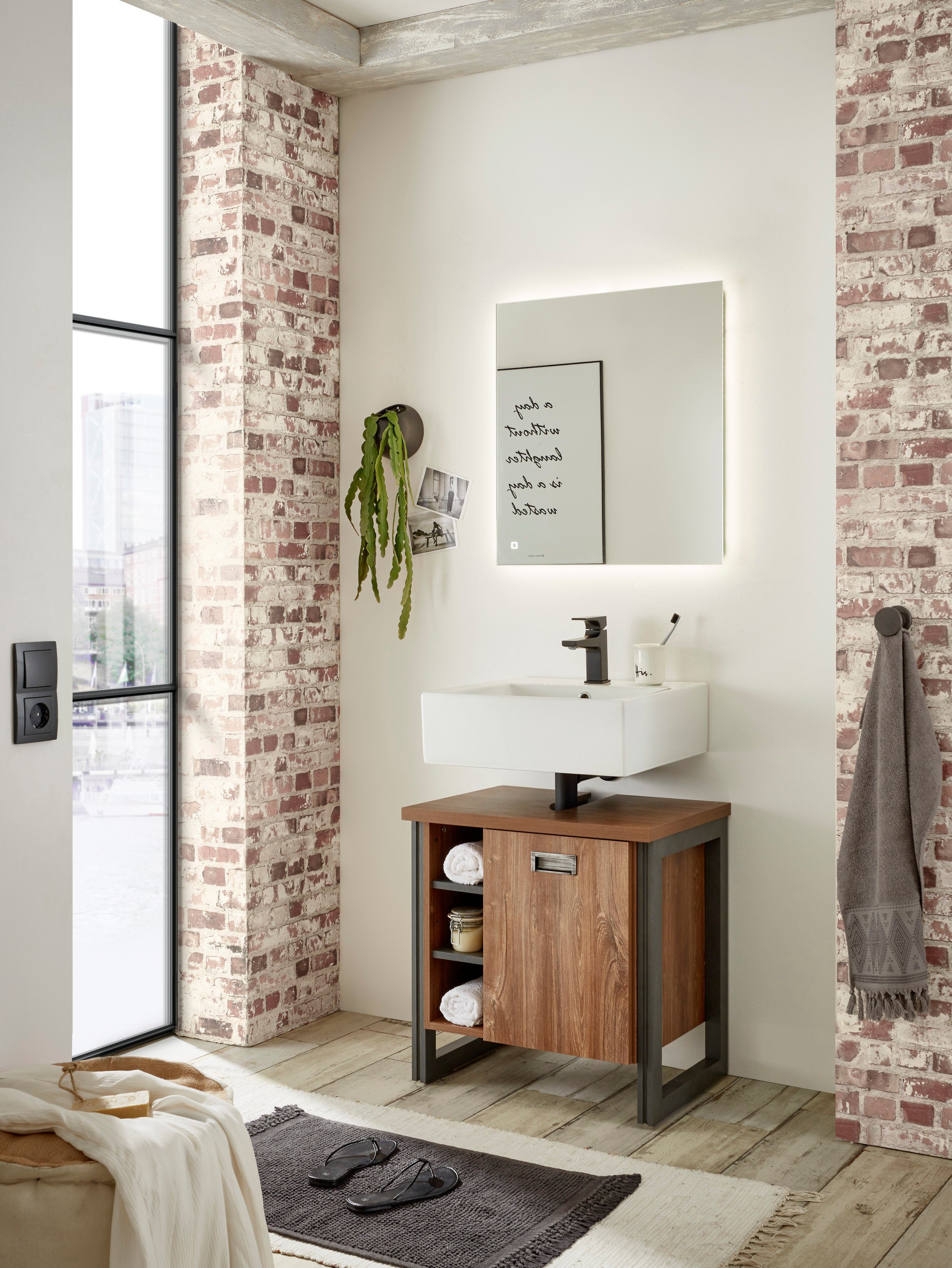 Home affaire LED-Lichtspiegel Spiegel 60x65