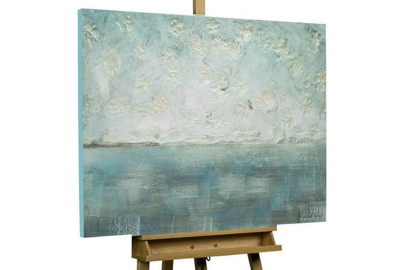 KUNSTLOFT Gemälde Der ewige Ozean 100x75 cm, Leinwandbild 100% HANDGEMALT Wandbild Wohnzimmer