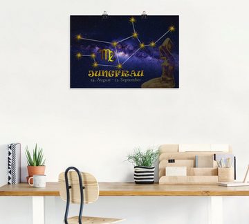 Artland Wandbild Sternzeichen - Jungfrau, Bilder von Sternzeichen (1 St), als Alubild, Outdoorbild, Poster in verschied. Größen