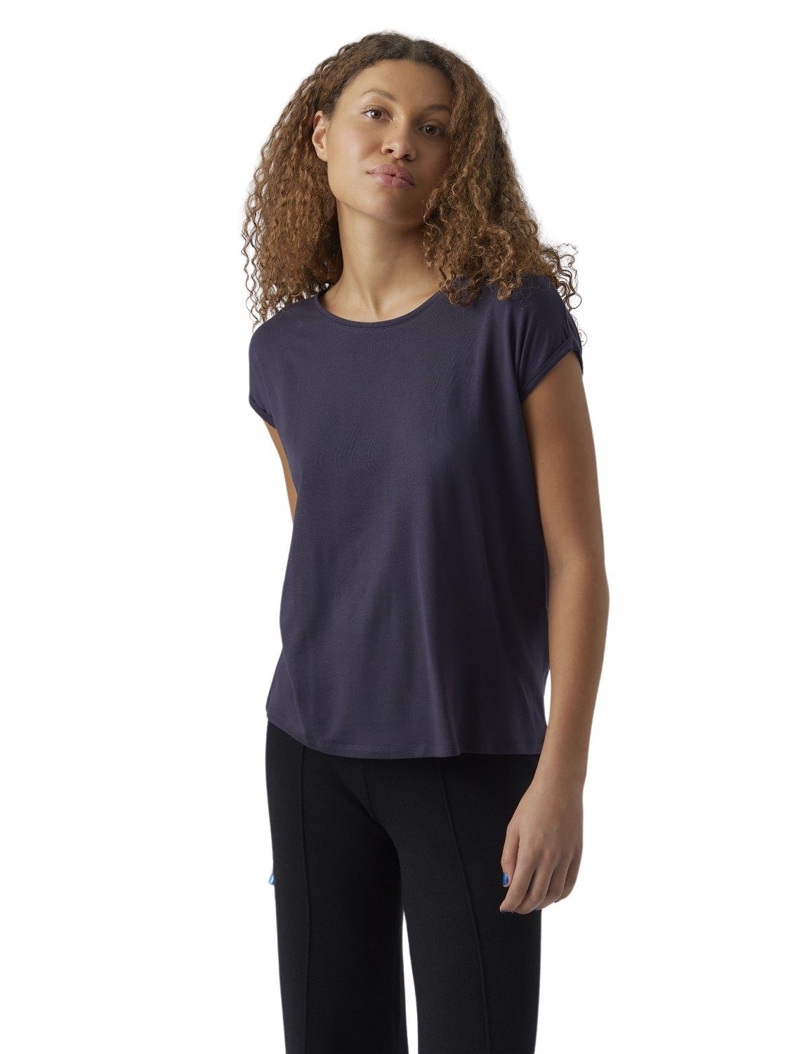 Vero Moda T-Shirt Stilvolles Basic Shirt mit Rundhalsausschnitt (2er-Pack) günstig online kaufen