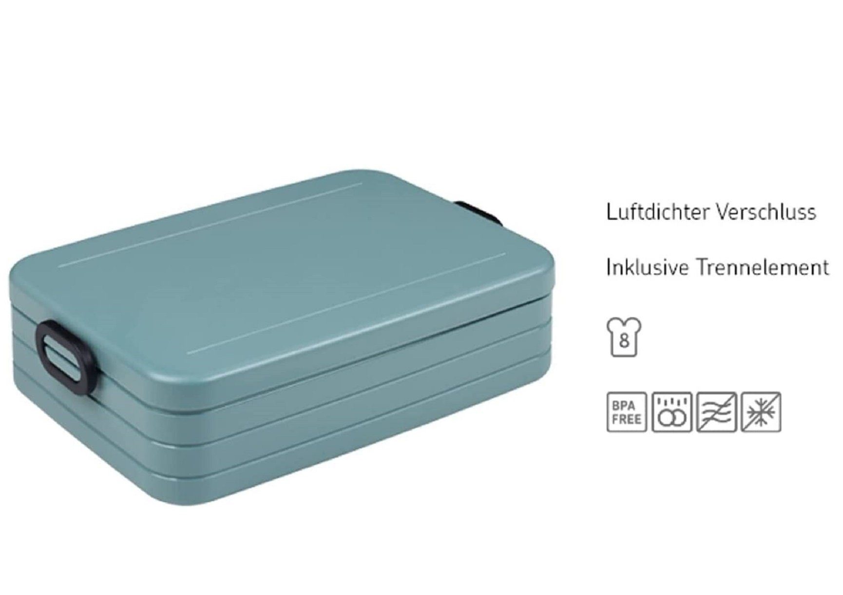 mit Grau ml – Large a 1500 – Lunchbox Lunchbox – Break Trennwand, Inhalt Acrylnitril-Butadien-Styrol Take Mepal