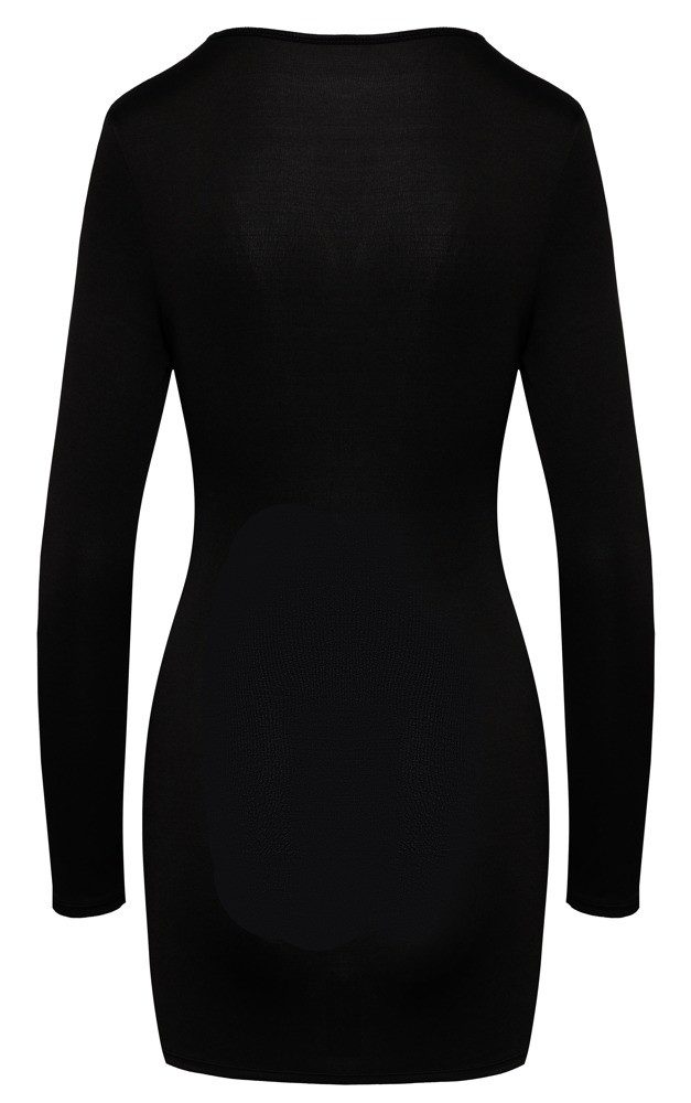 Cottelli Collection Minikleid Kleid mit Cut-outs - schwarz (1-tlg) Strassring zwischen den Cups