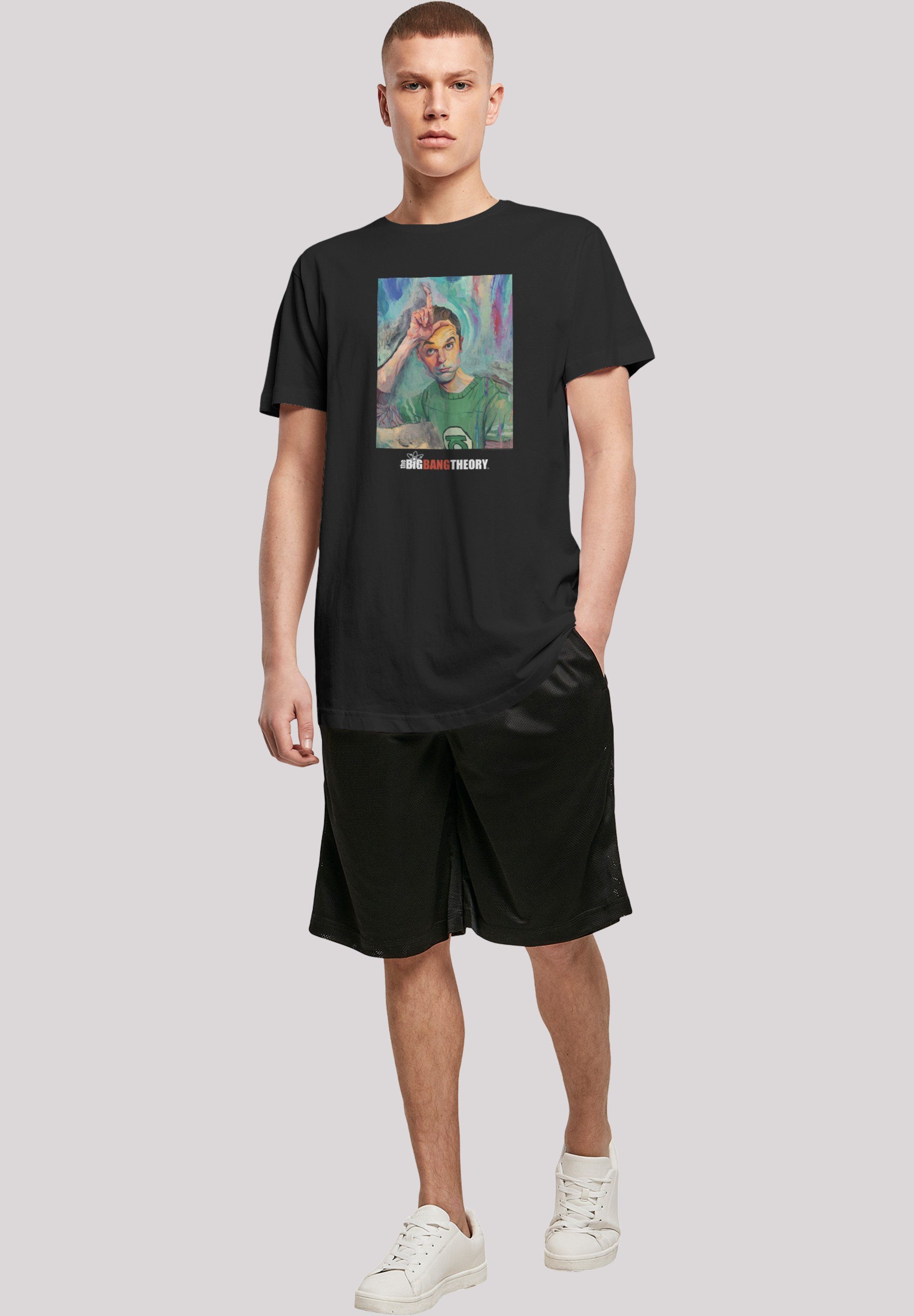 'Big Painting' Bang Theory F4NT4STIC Sheldon Long Cut T-Shirt Loser Print Shirt