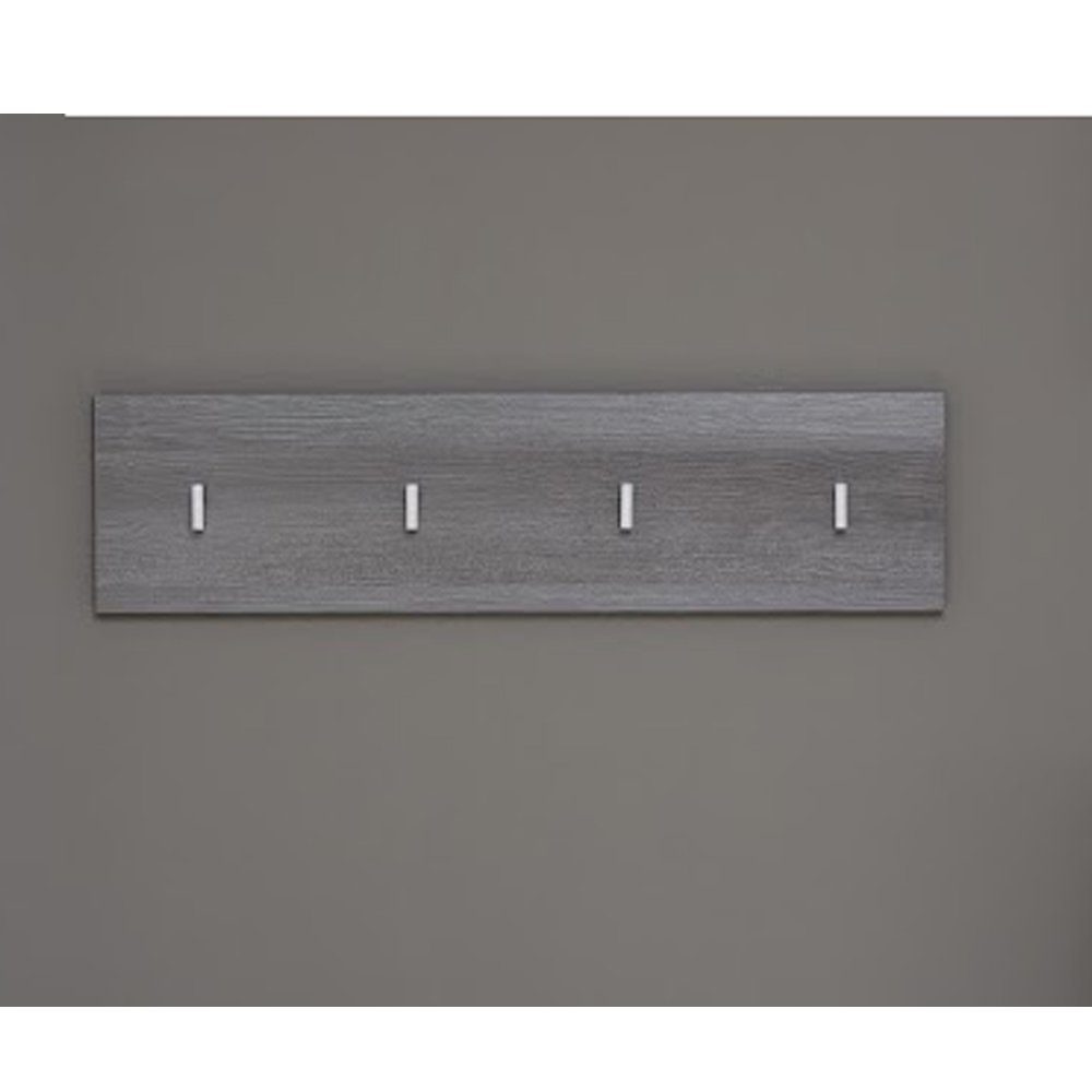 trendteam Garderobenpaneel Line/Skin Rauchsilber Grau, Garderobe Kleiderstange Kleiderhaken Flurgarderobe 80 x 21 x 2 cm