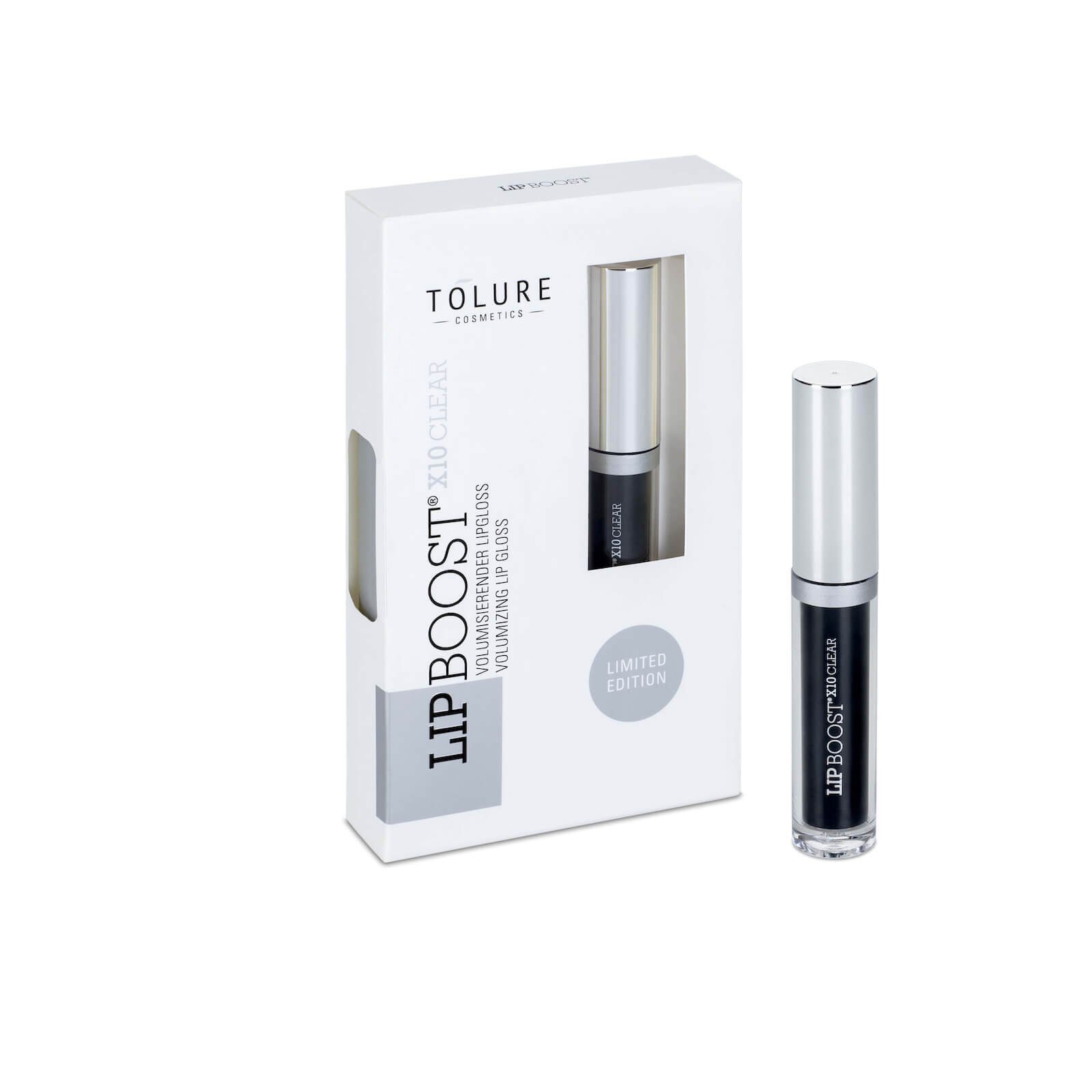 Tolure Lipgloss LIPBOOST X10®, für eine rasche Zunahme des Lippenvolumens clear