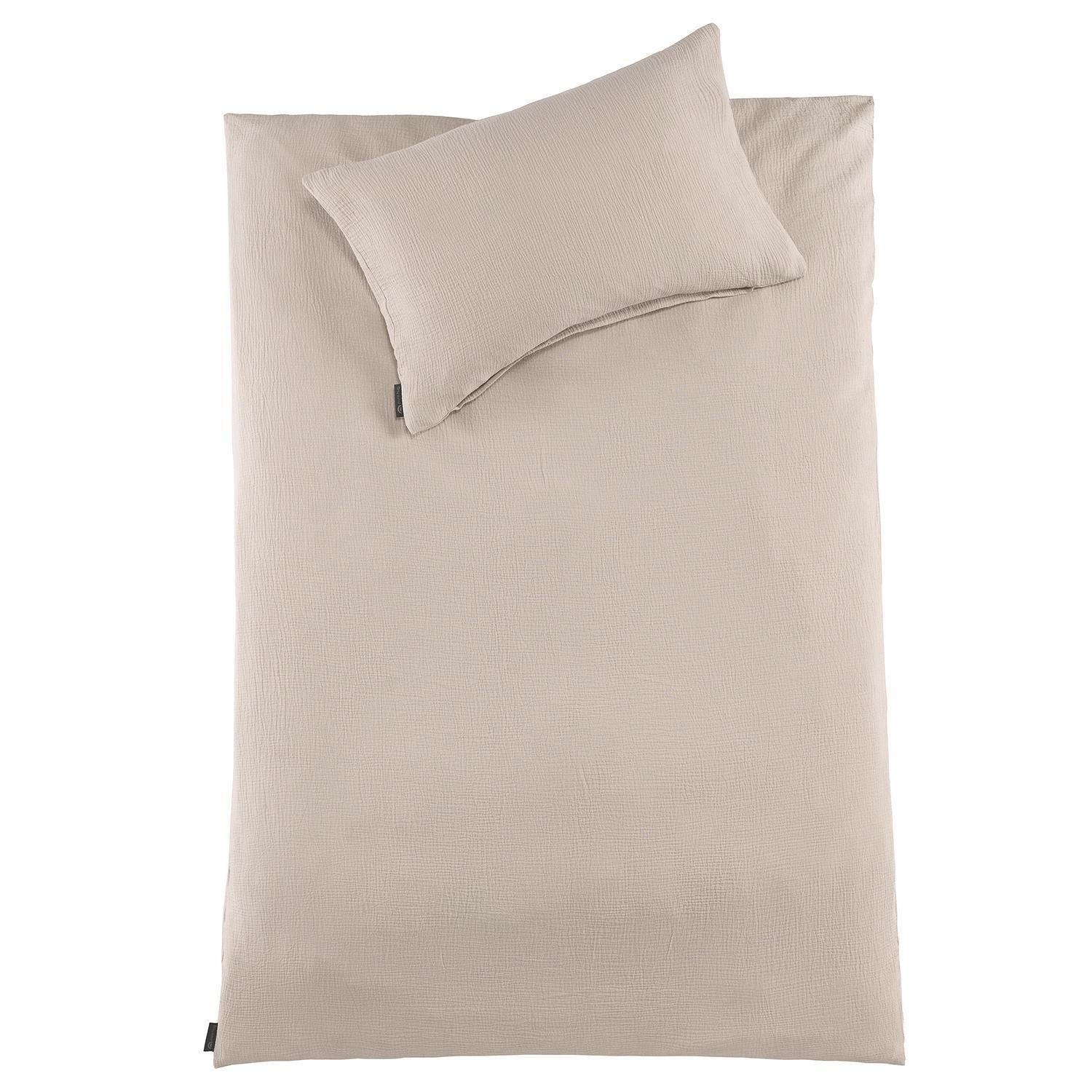 Holiday Heimtex Babybettwäsche PURE HUG, 100 x 135 cm, Beige, Baumwolle, 2 teilig, mit Reißverschluss