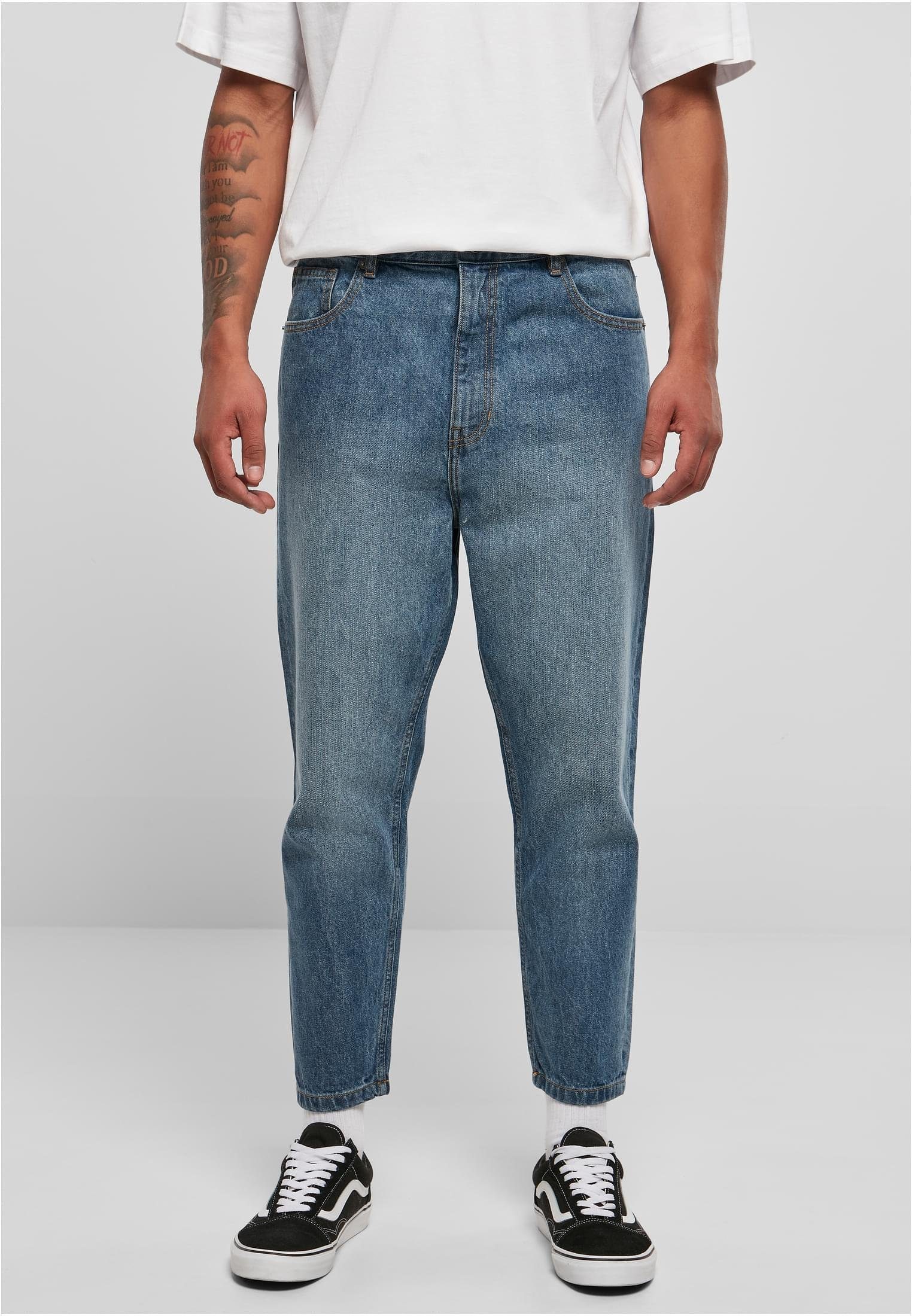 URBAN CLASSICS Funktionshose Cropped Tapered Jeans