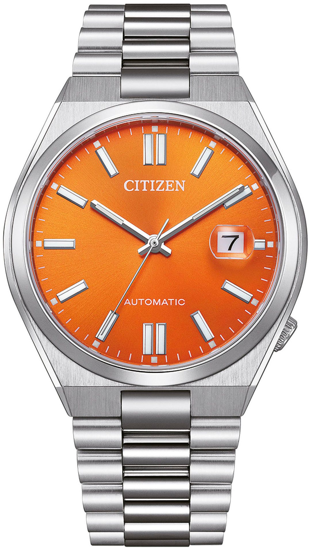 Citizen Automatikuhr Tsuyosa NJ0151-88Z, Armbanduhr, Damenuhr, Herrenuhr, Edelstahlarmband, Saphirglas, Datum