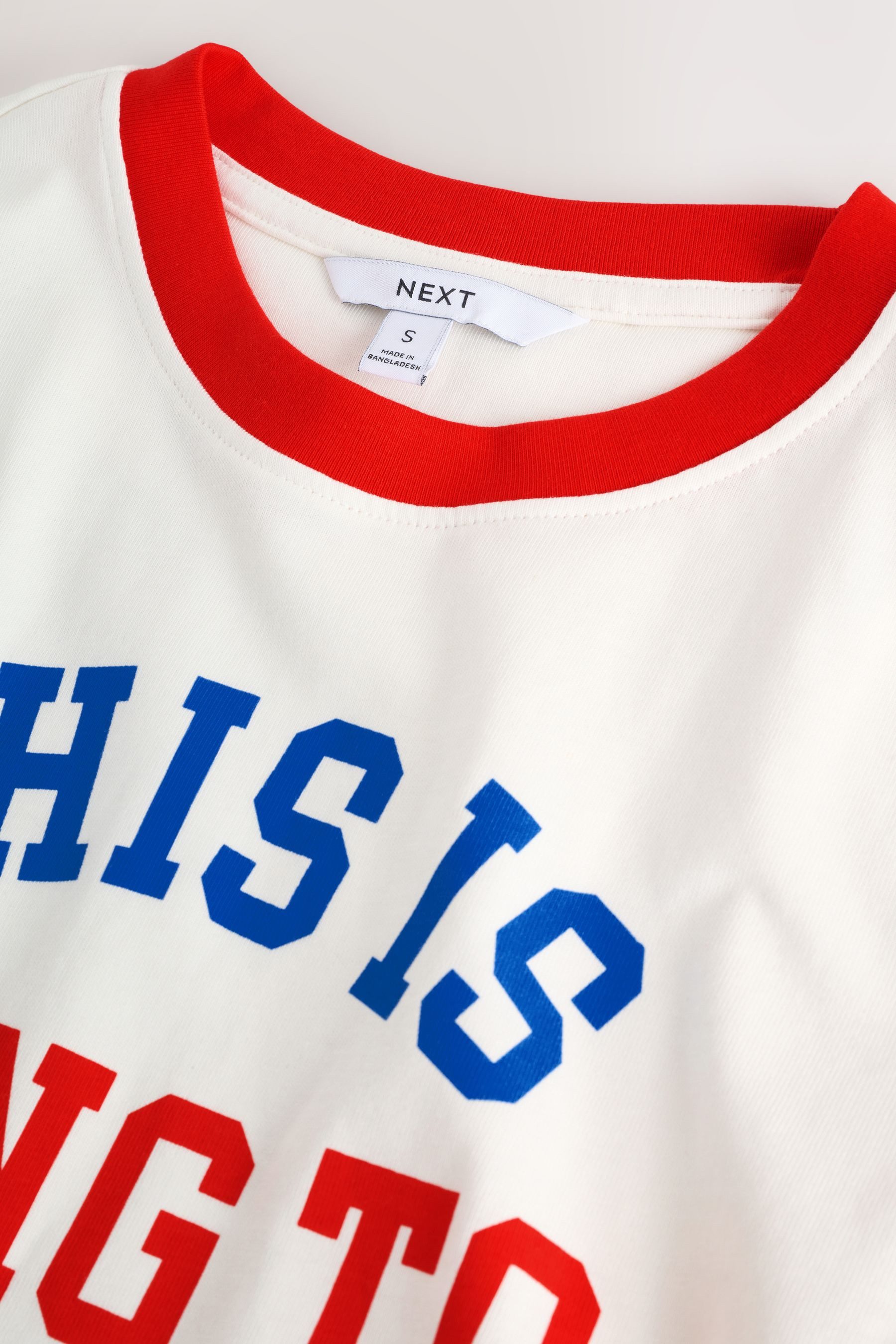 Next T-Shirt Ringer-T-Shirt mit kontrastierendem Grafikprint günstig online kaufen