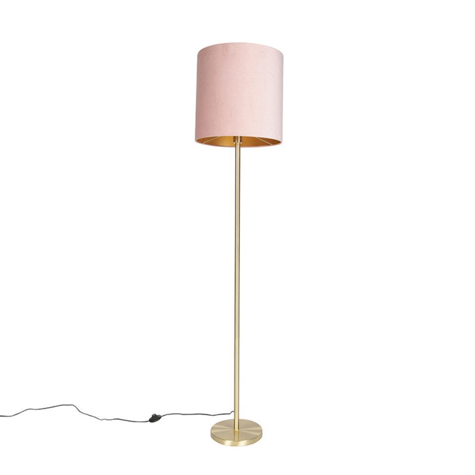 Qazqa Stehlampe Simplo, ohne Leuchtmittel, E27, günstig online kaufen